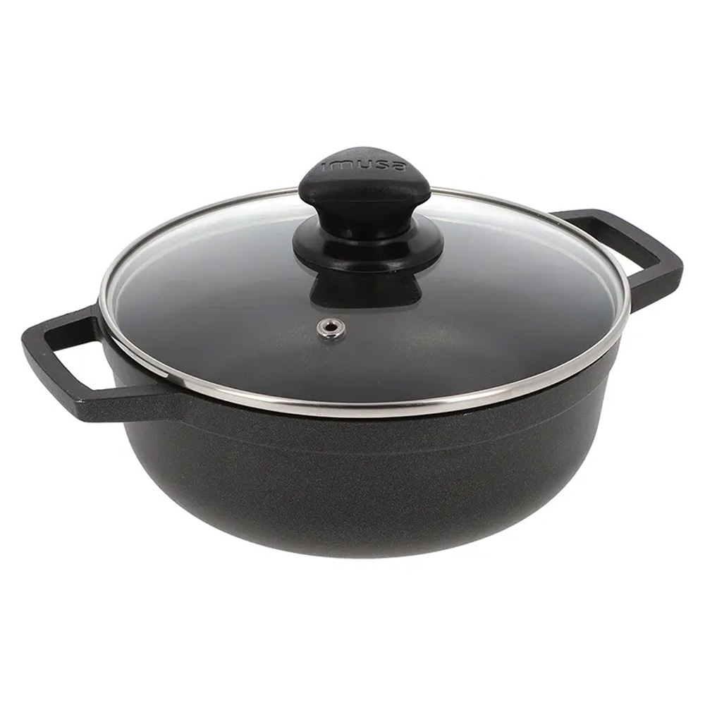 Caldero Antiadherente 24 Cm Imusa 8043400 -Negro