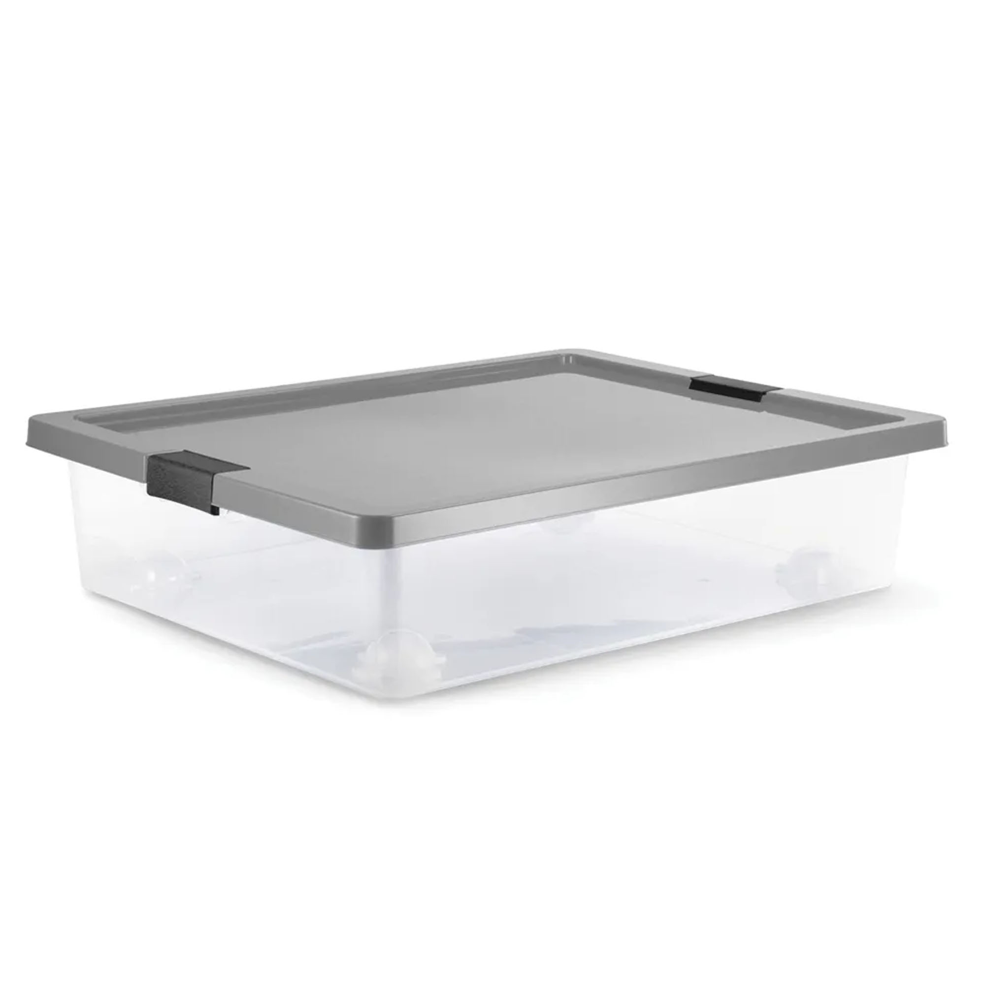 Caja 28L Bajo Cama Con Ruedas Estra 4-1040513 -Transparente