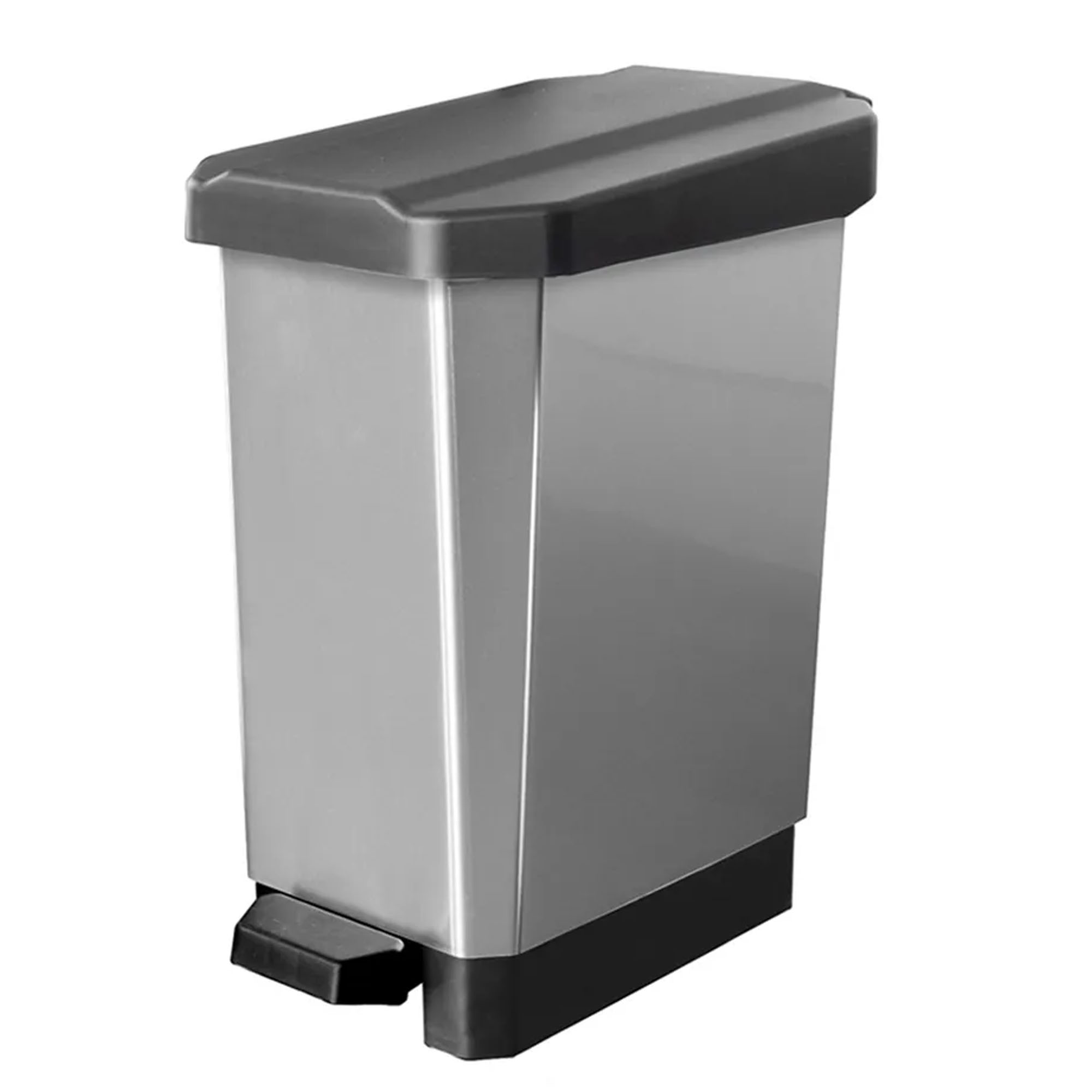 Papelera Pedal 22L EstraBins 4-1040724 -Plateado