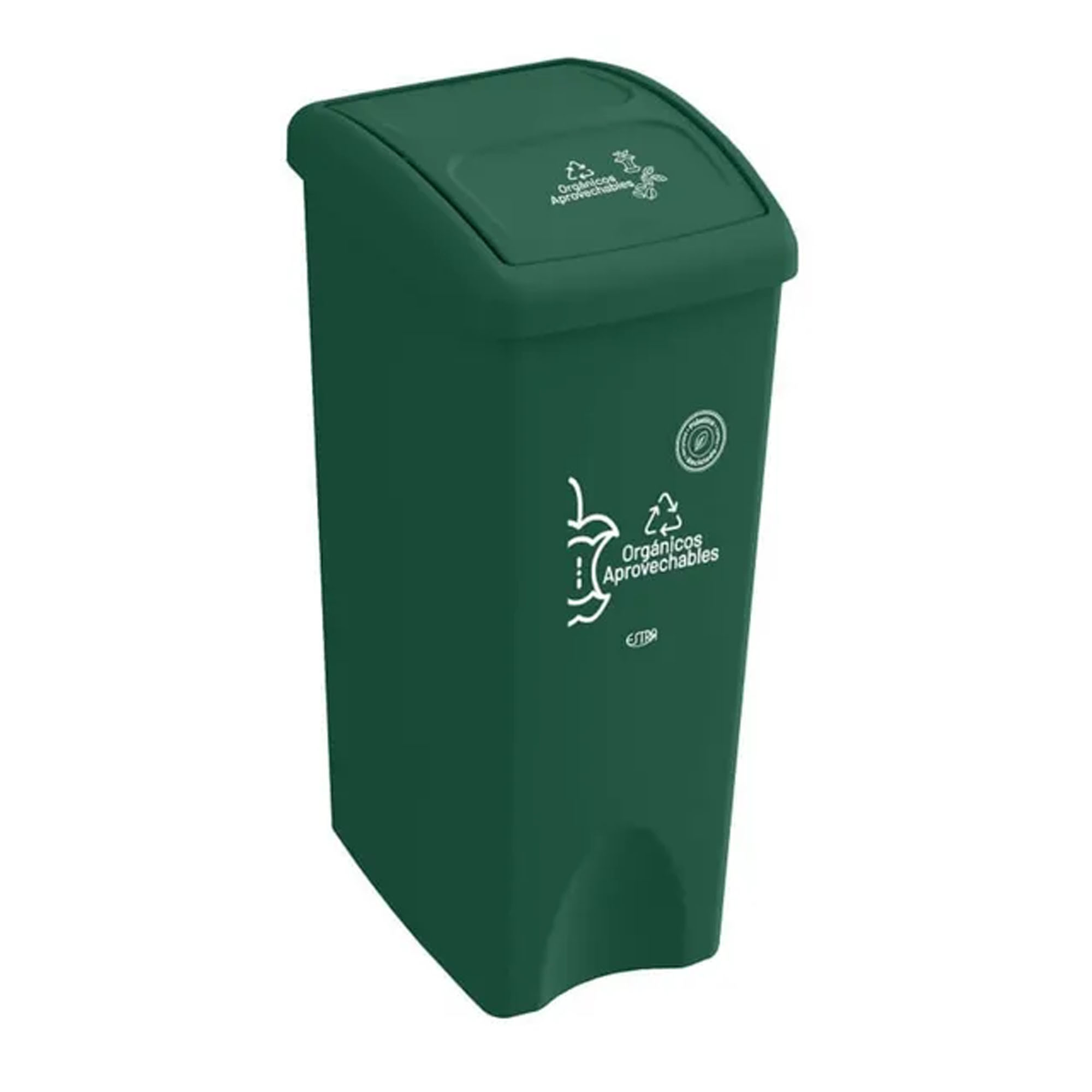 Papelera Vaivén 53L Orgánico Aprovechable Estra 4-1048888 -Verde