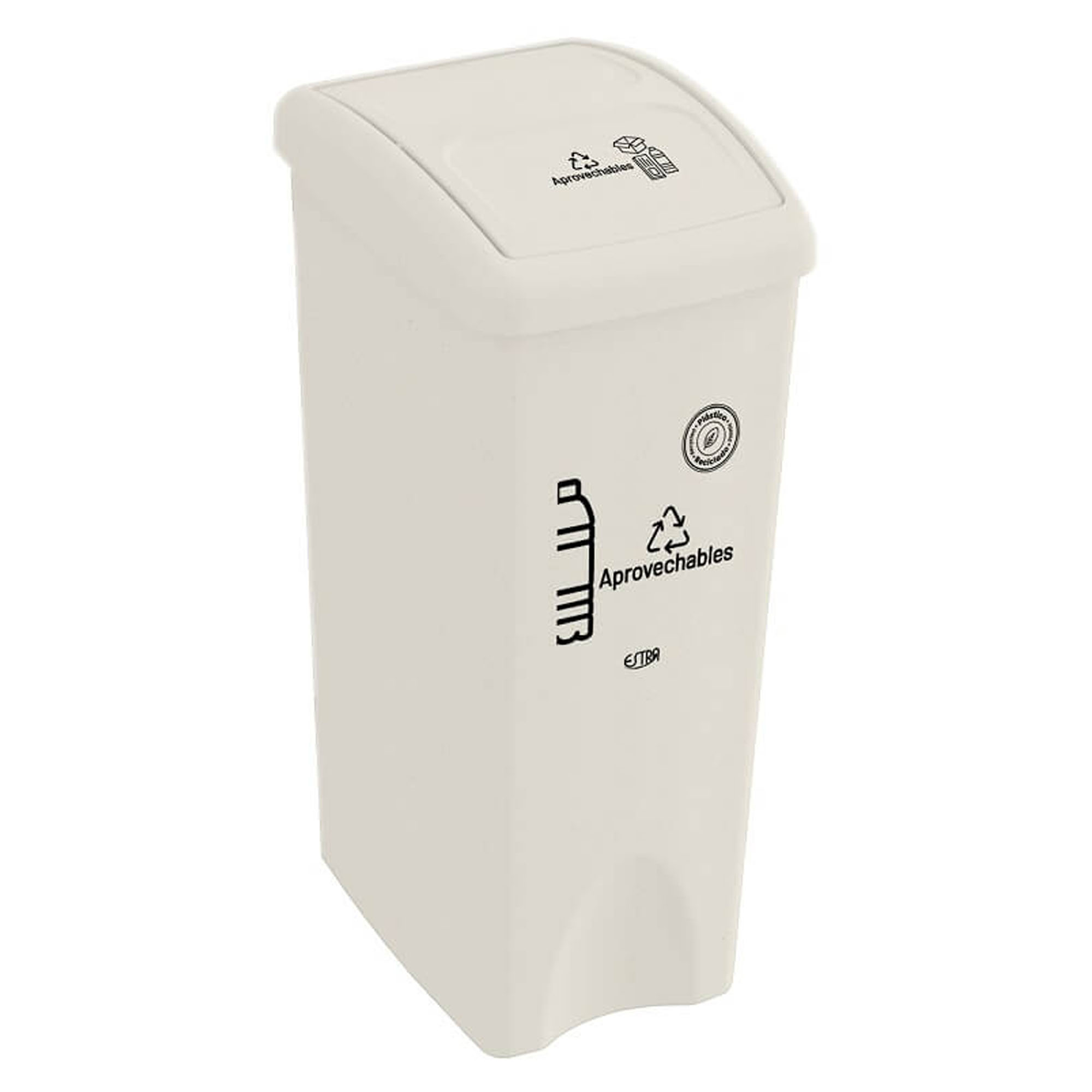 Papelera Vaivén 53L Aprovechable Estra 4-1048889 -Blanco