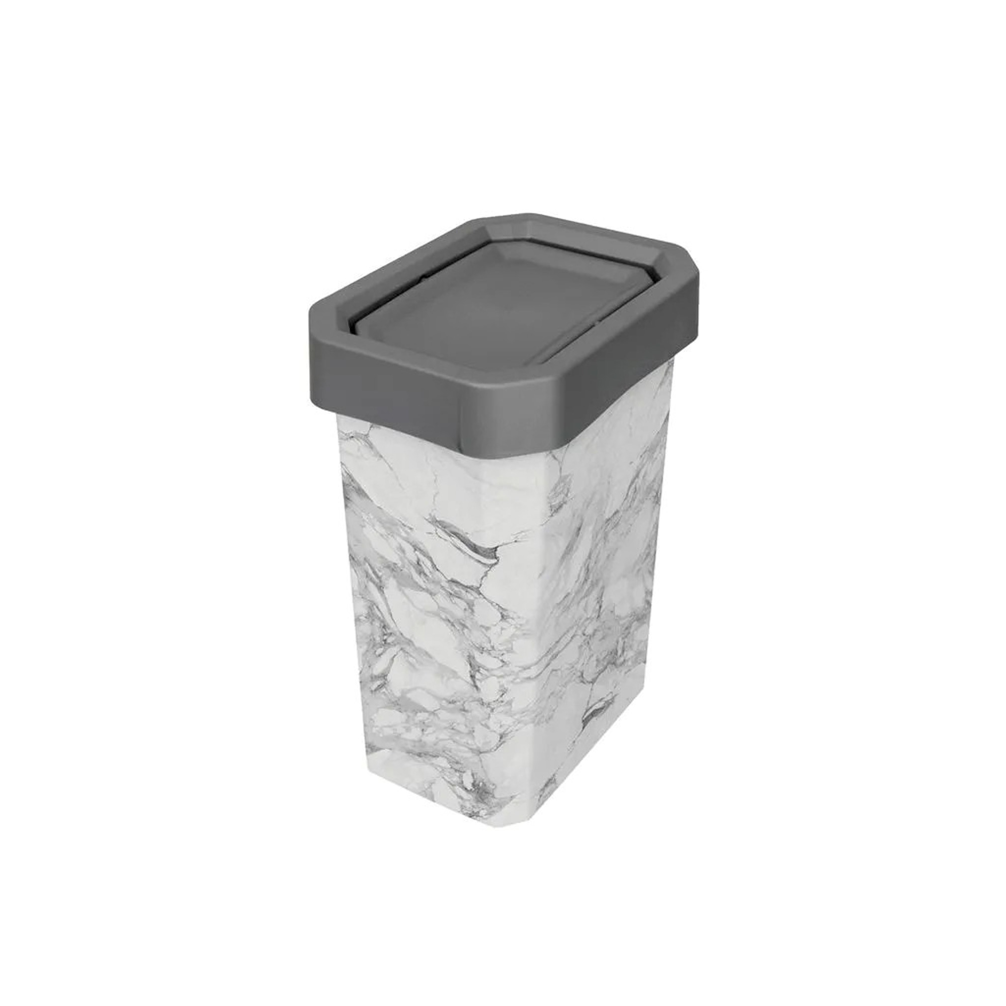 Papelera Estrabins Vaivén 10L Estra 4-1039103-Gris Marmol