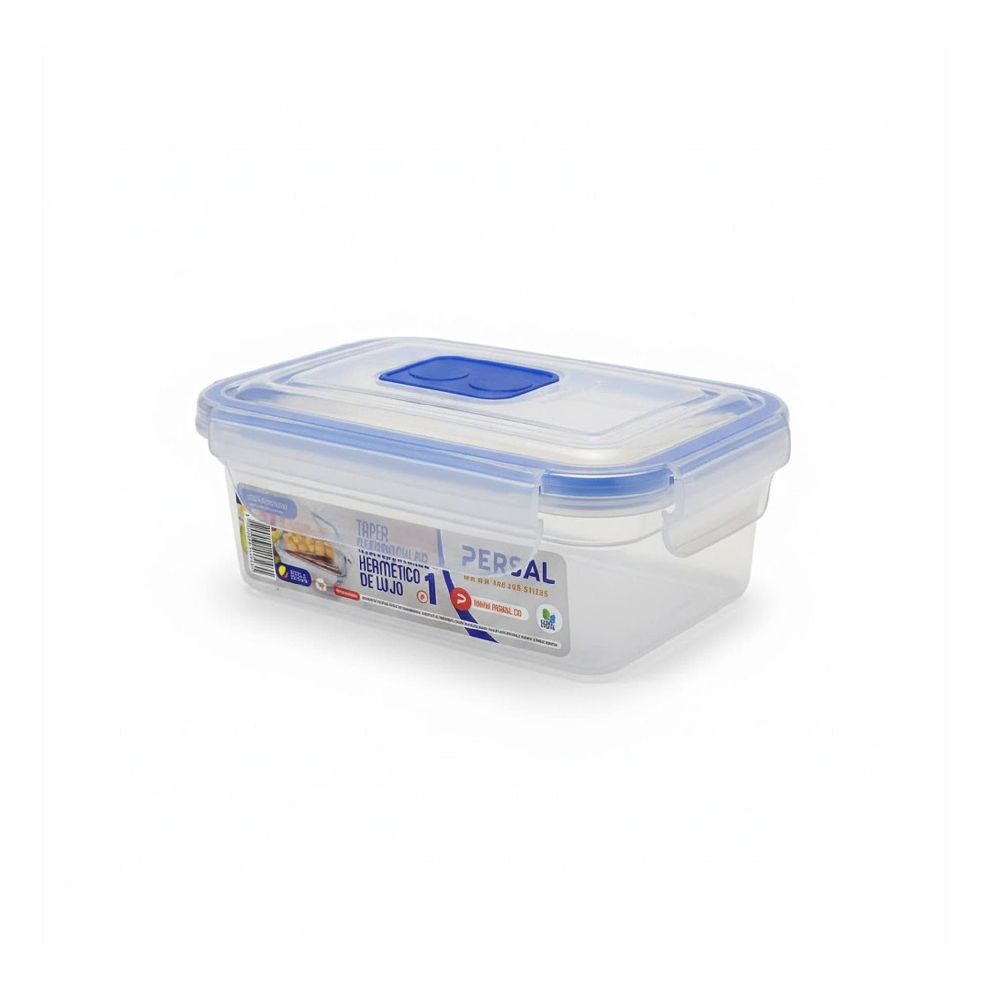 Recipiente Hermético Rectang Lujo #1 R41343 Persal-Azul