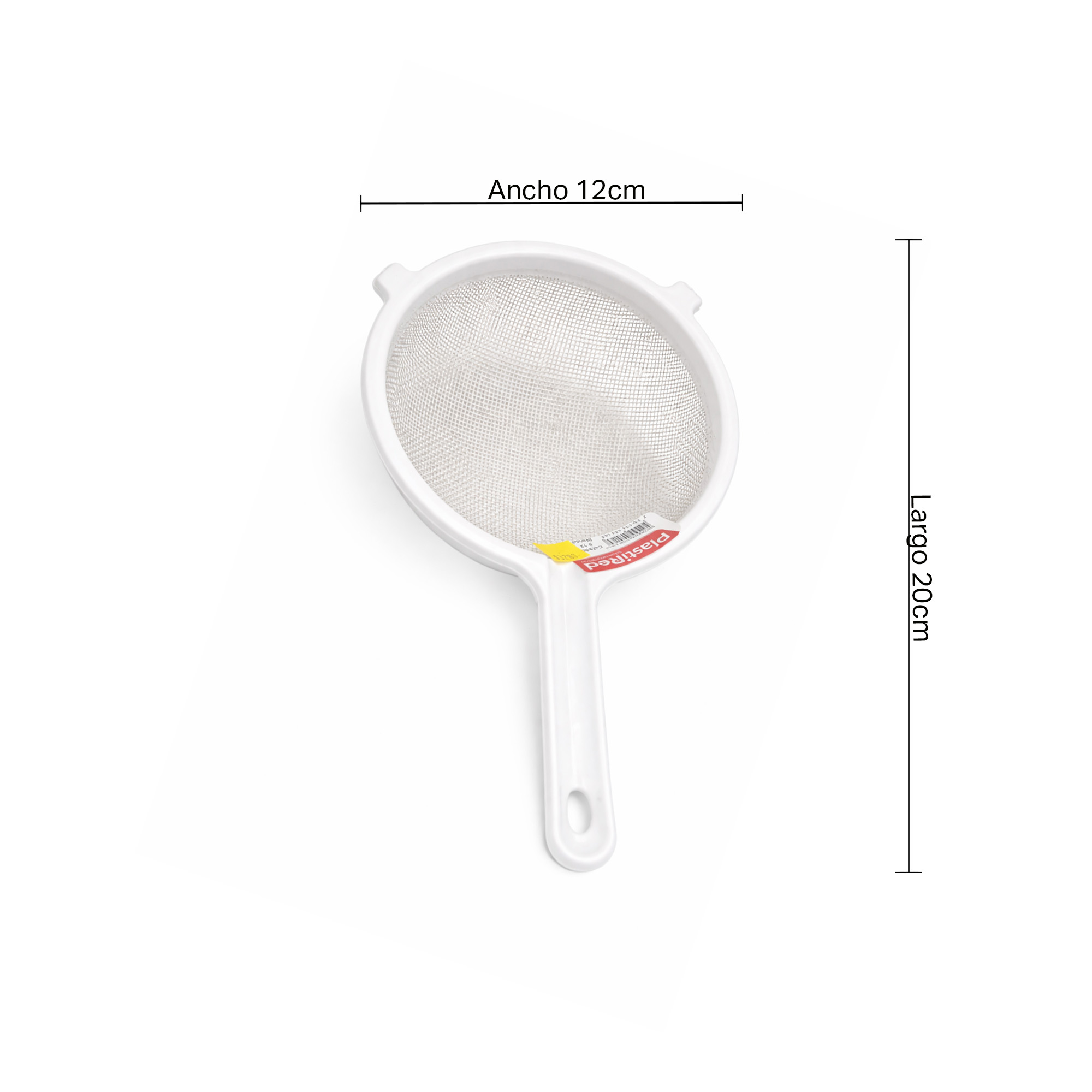 Colador Tamizador Malla Fina 12Cm Plastired D245-Blanco - Imagen 3