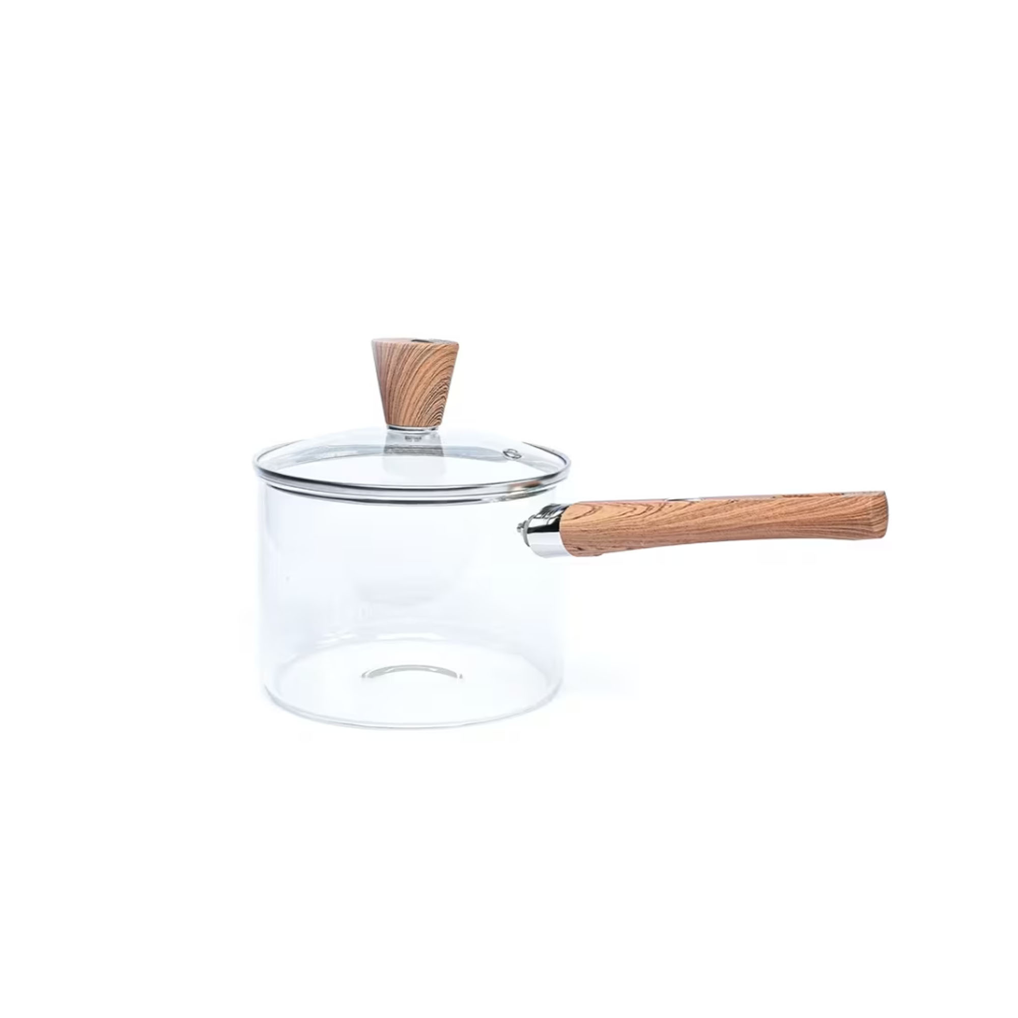 Olla de Vidrio 1.5L Con Tapa Y Mango Madera AVIVA 3DG150-7-1