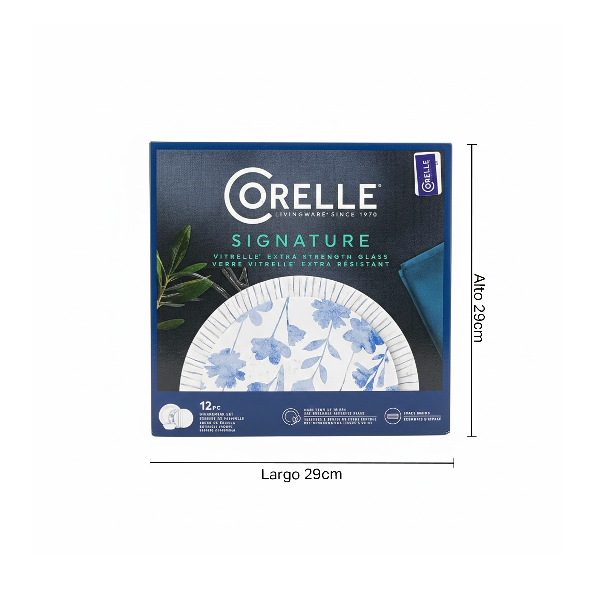 Vajilla Solar Print 4 Puestos 16 Piezas Corelle-Blanco - Imagen 6