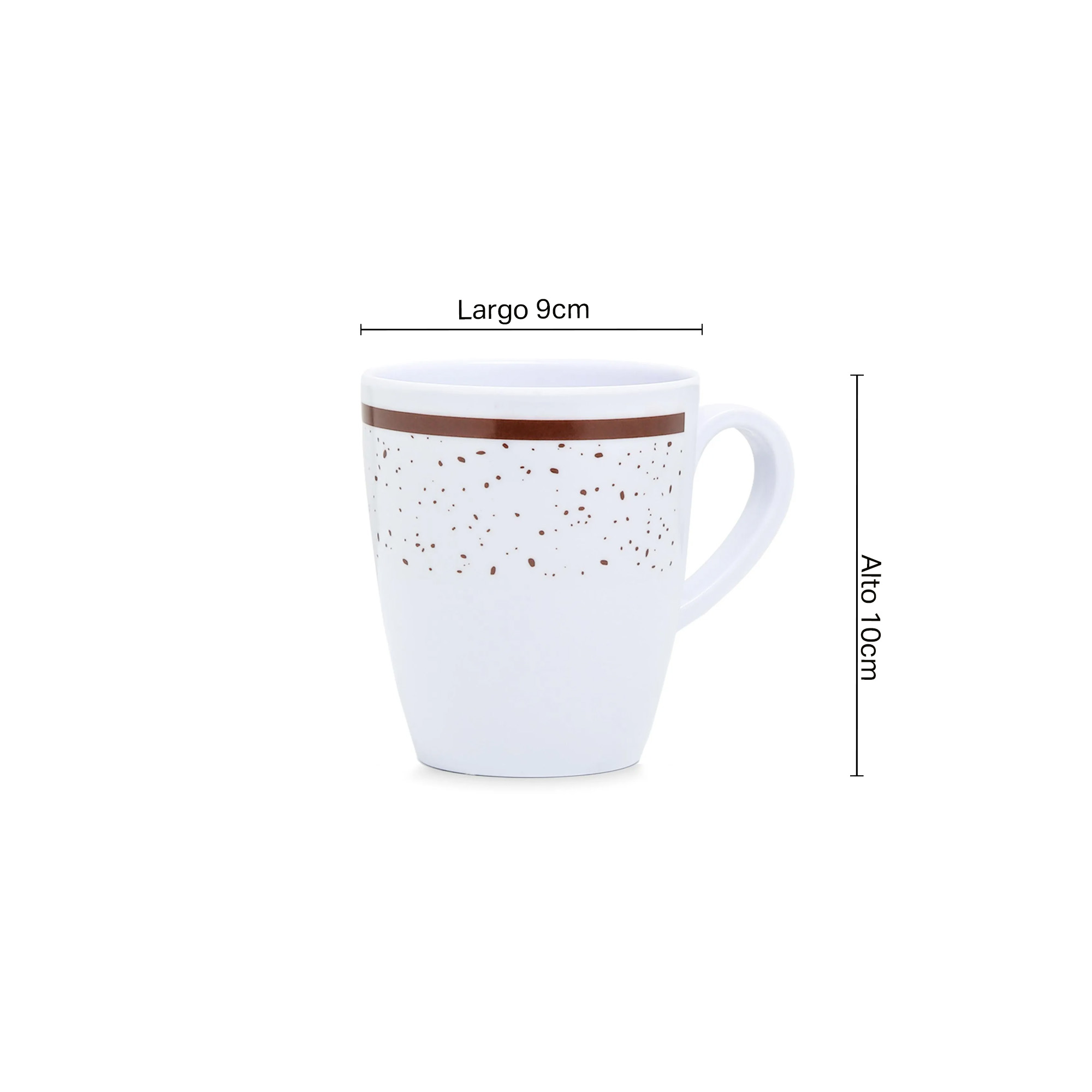 Mug 420 ml Melamina Home Elements HEMM8240C -Granito Café - Imagen 3
