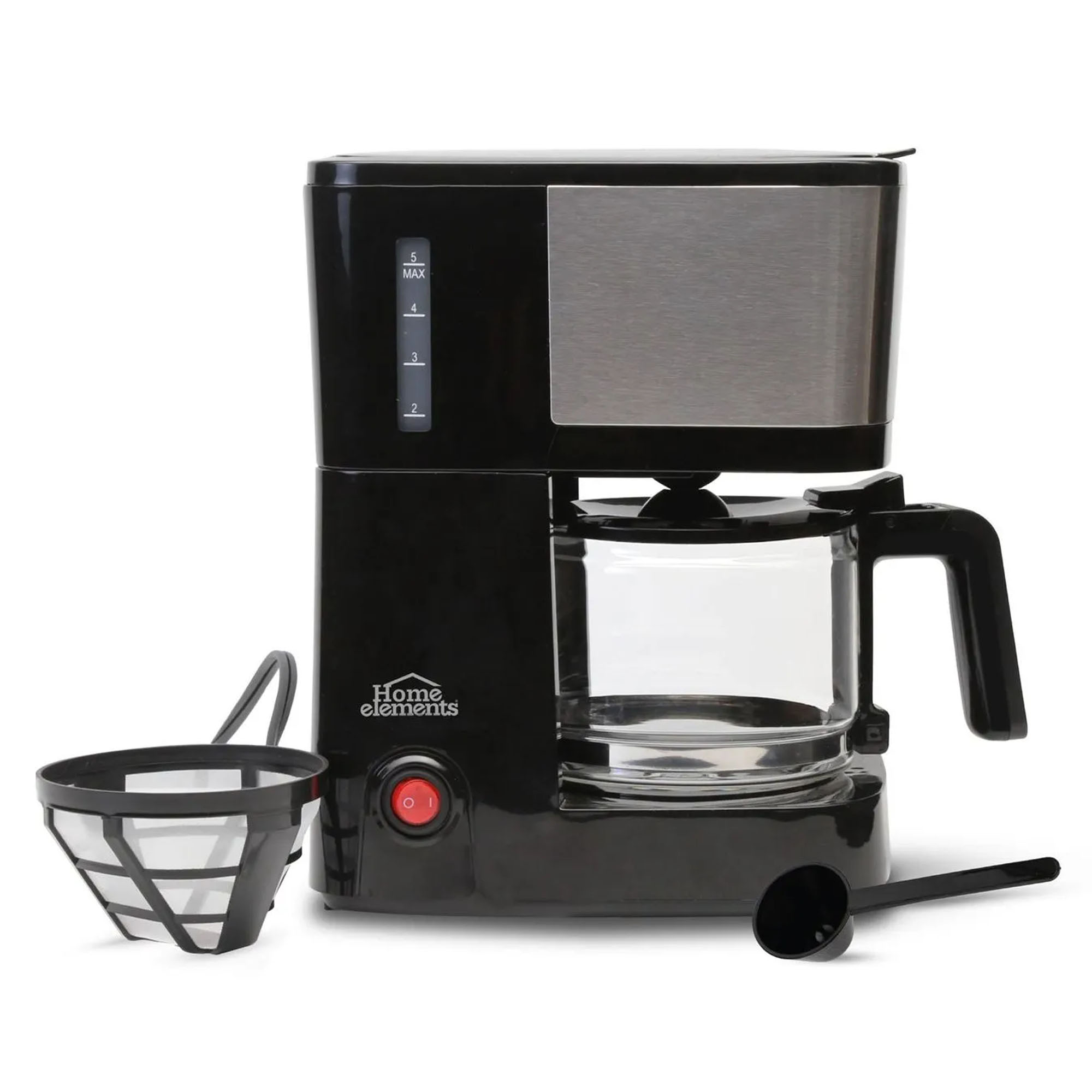 Cafetera 6 Tazas Home Elements HECM9420SS -Negro - Imagen 4