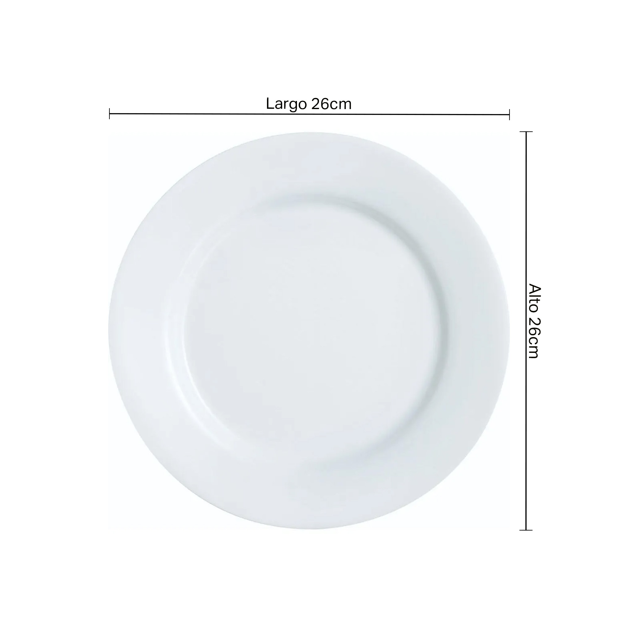 Plato Llano 26 Cm Everyday Luminarc D2H9859 - Blanco - Imagen 4