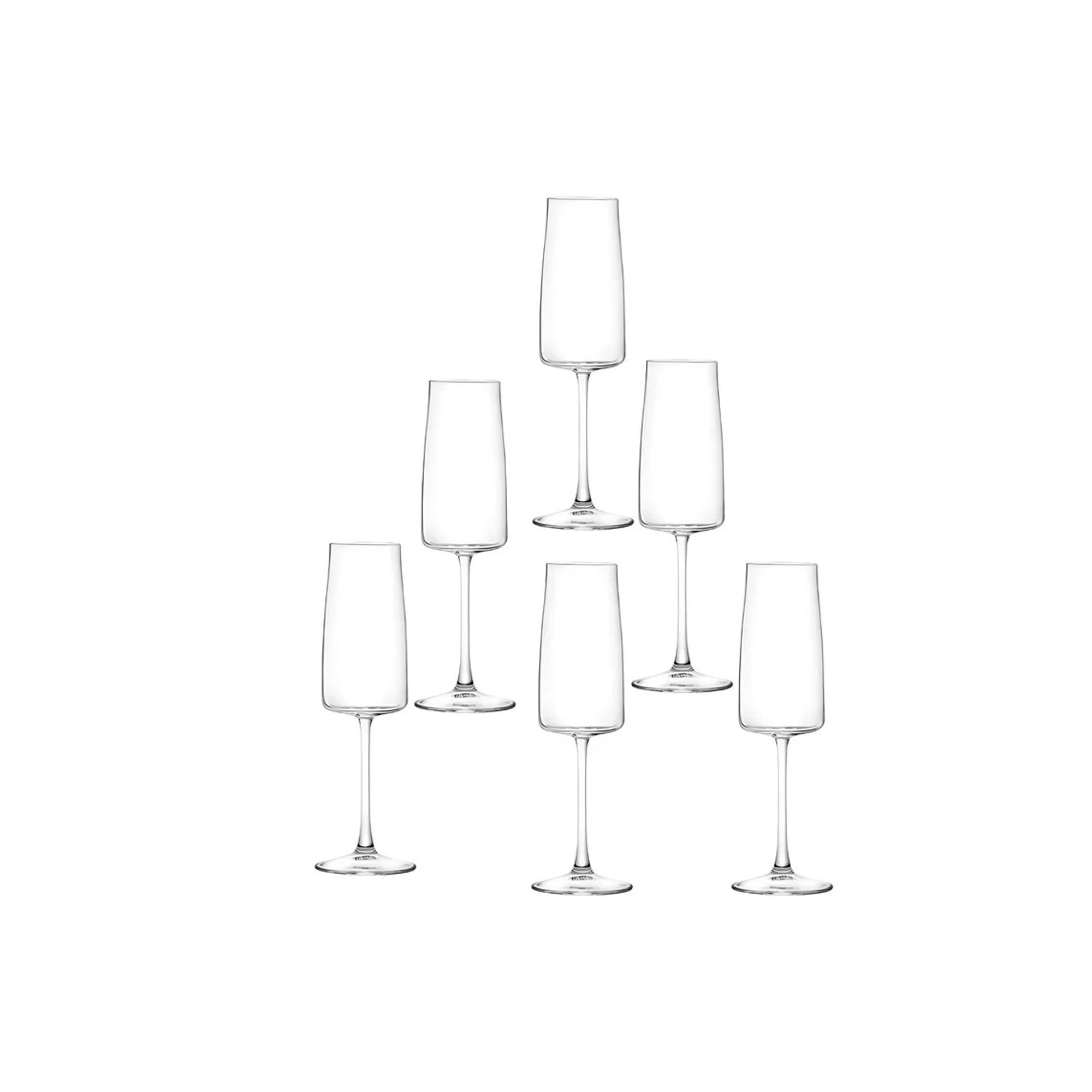 Set x6 Copa Cristal Flauta 300ml 27287020006-Transparente