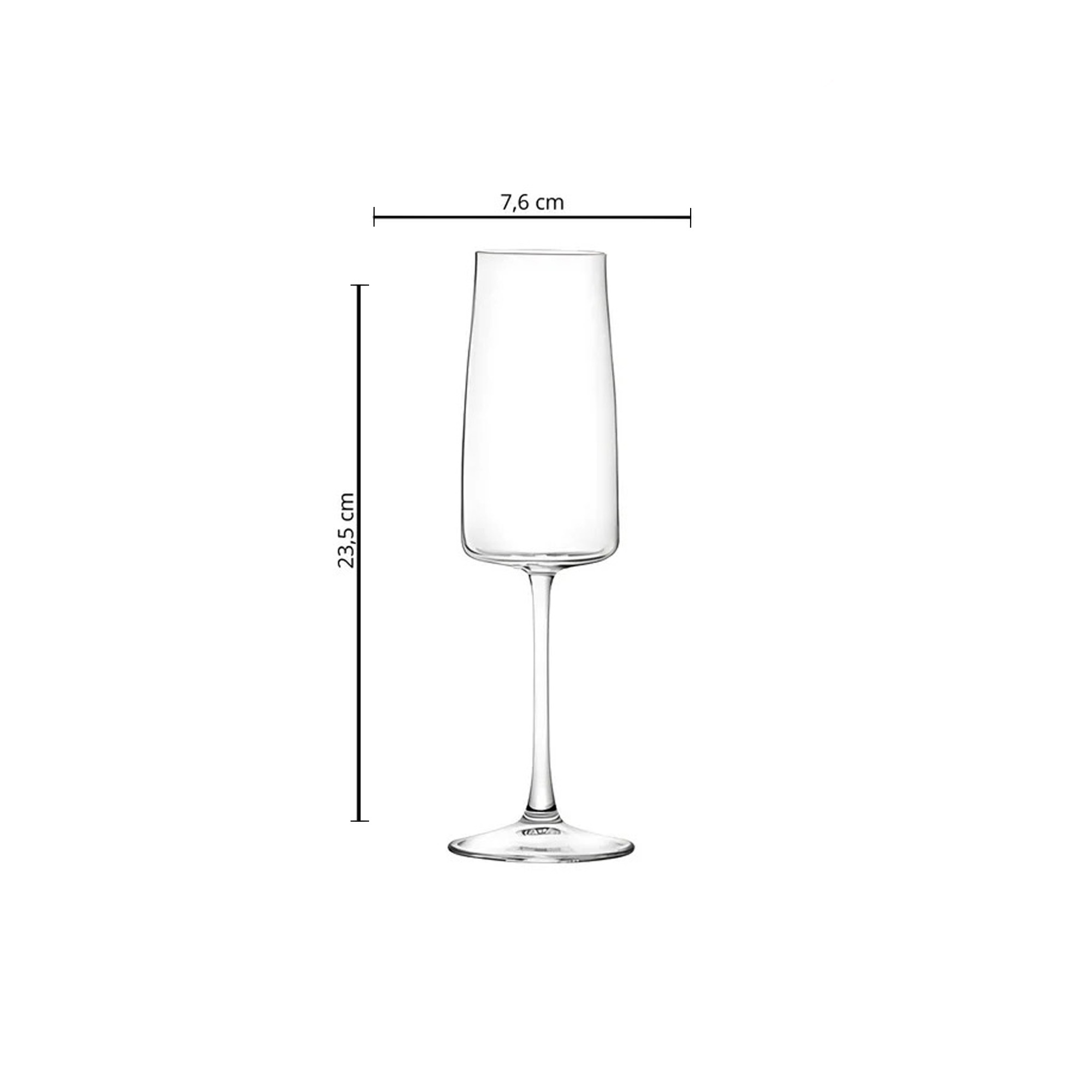 Set x6 Copa Cristal Flauta 300ml 27287020006-Transparente - Imagen 3