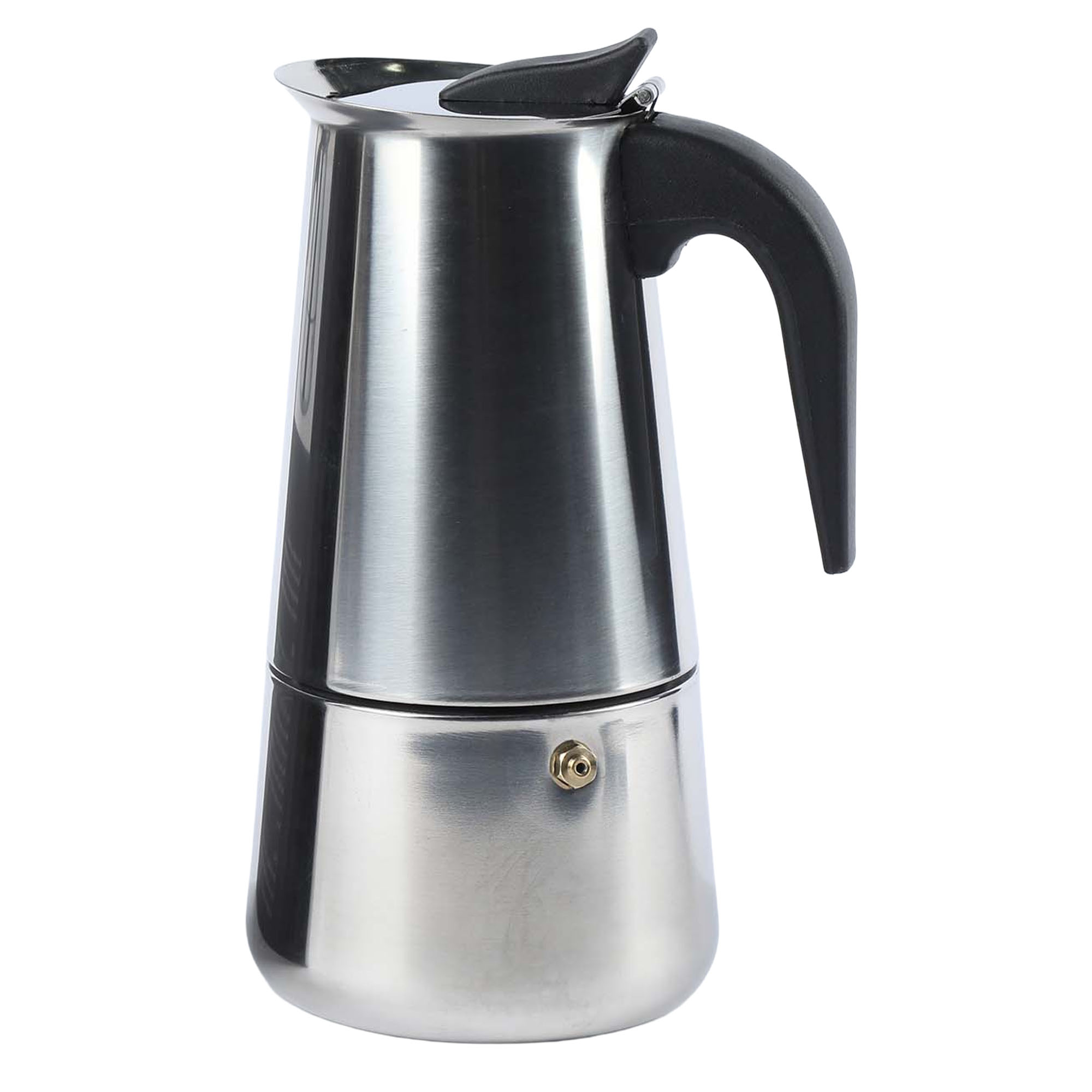 Cafetera Italiana 9Tz Acero Inox Alumar MT0821-158 -Plateado