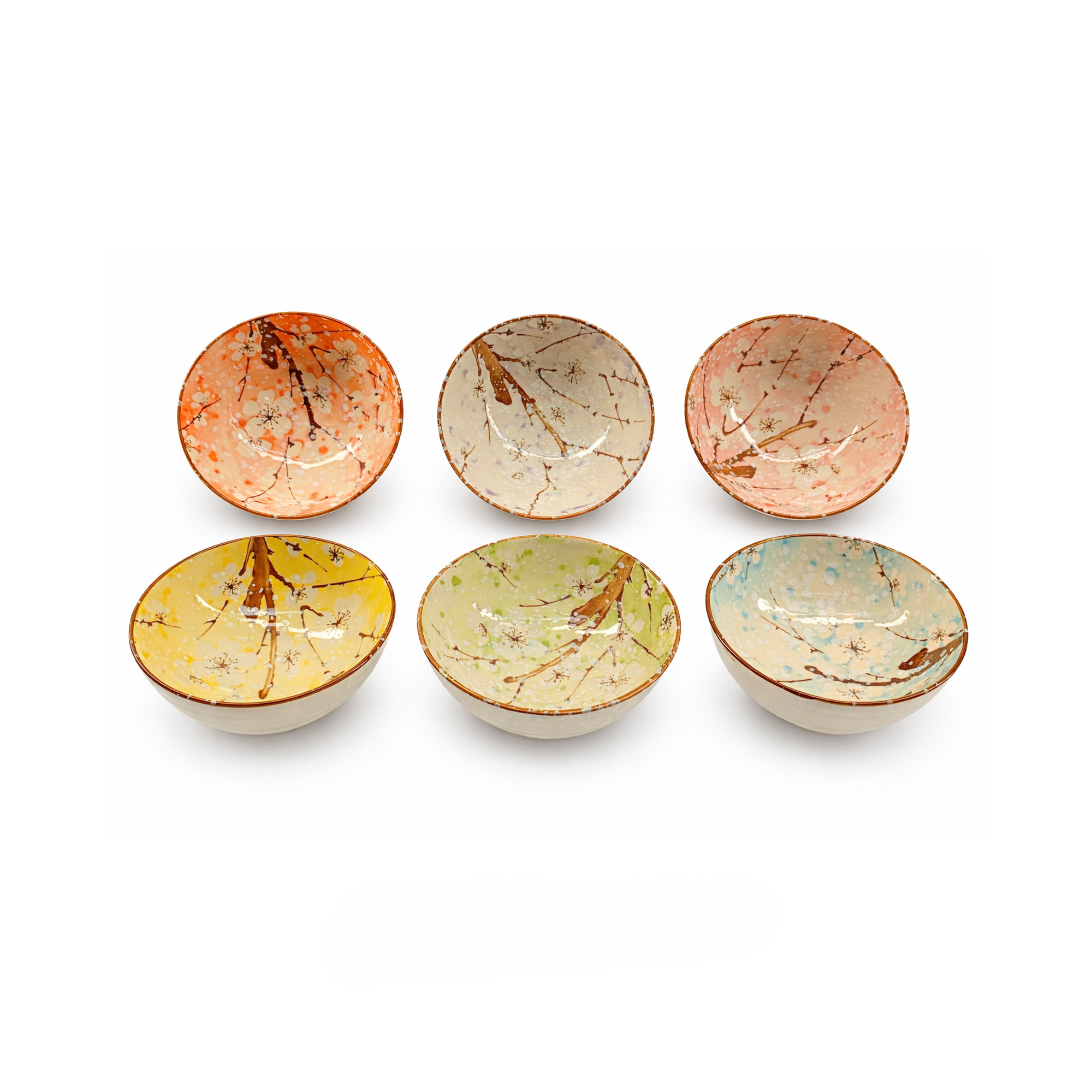 Set x6 Bowls Cerámica Jardin MT0821-176-Multicolor
