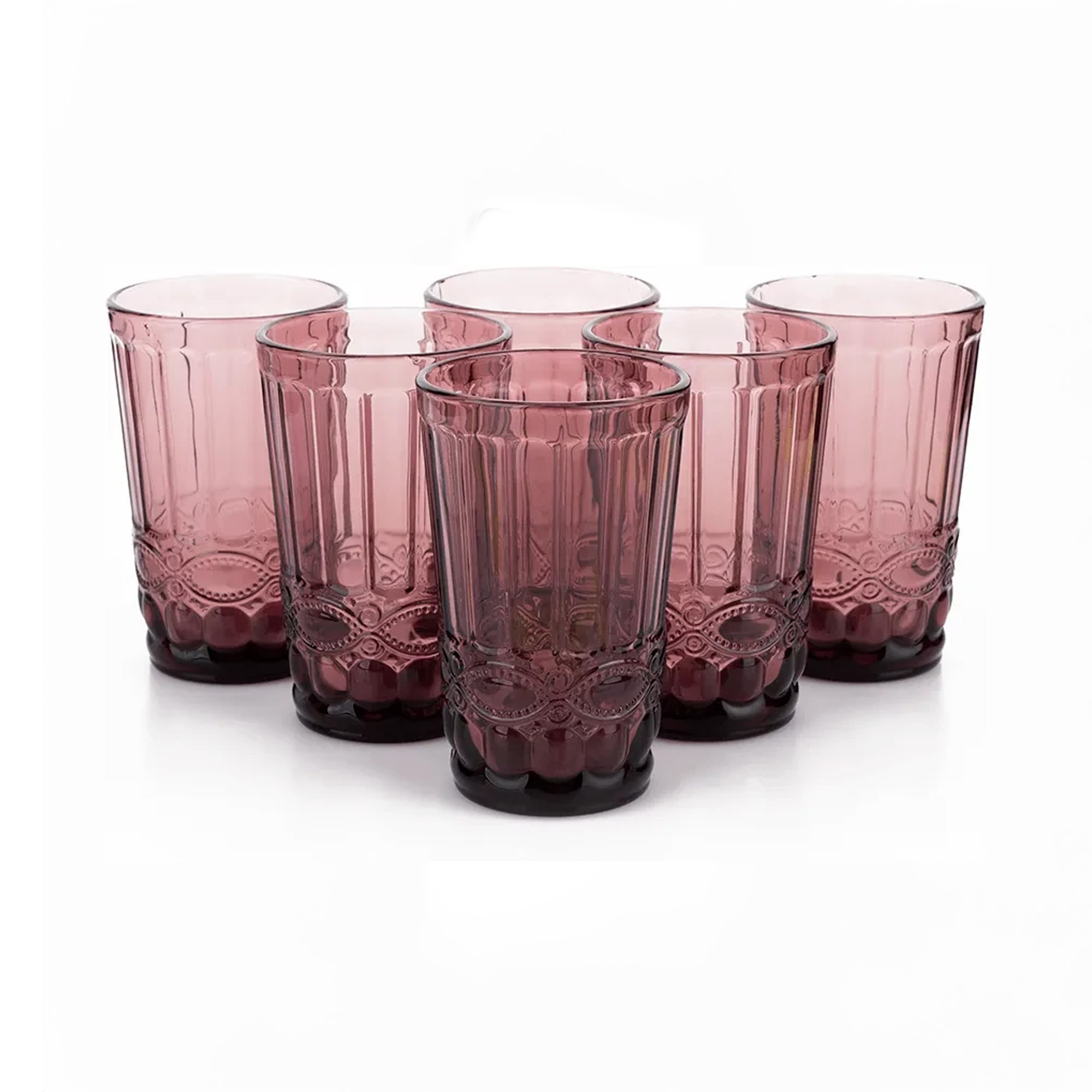 Set x6 Vaso Vintage 11 Onz OCT-KC79317F-R-Rosa