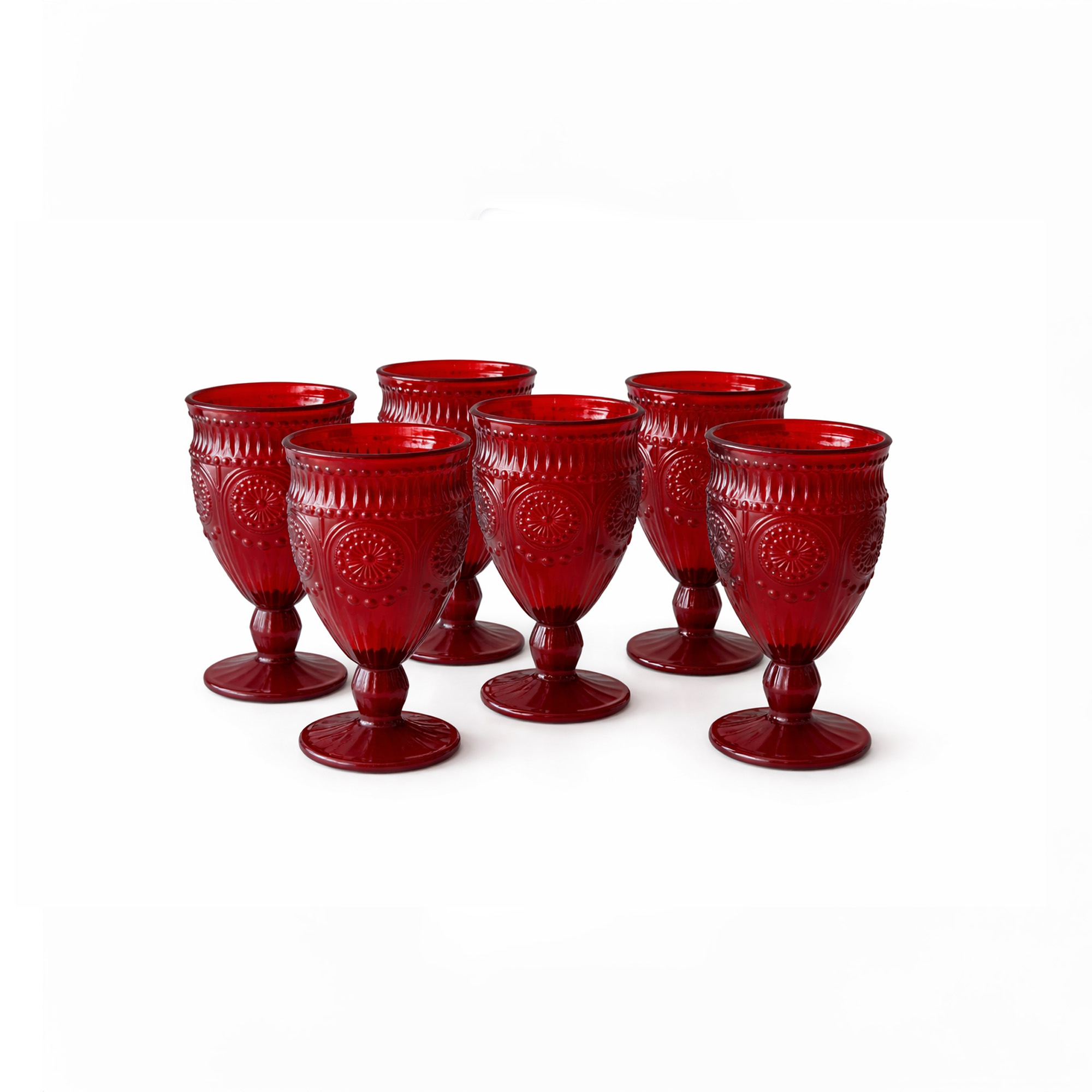 Set x6 Copas Barroco 325 ml OCT-KC79475-RE-Rojo
