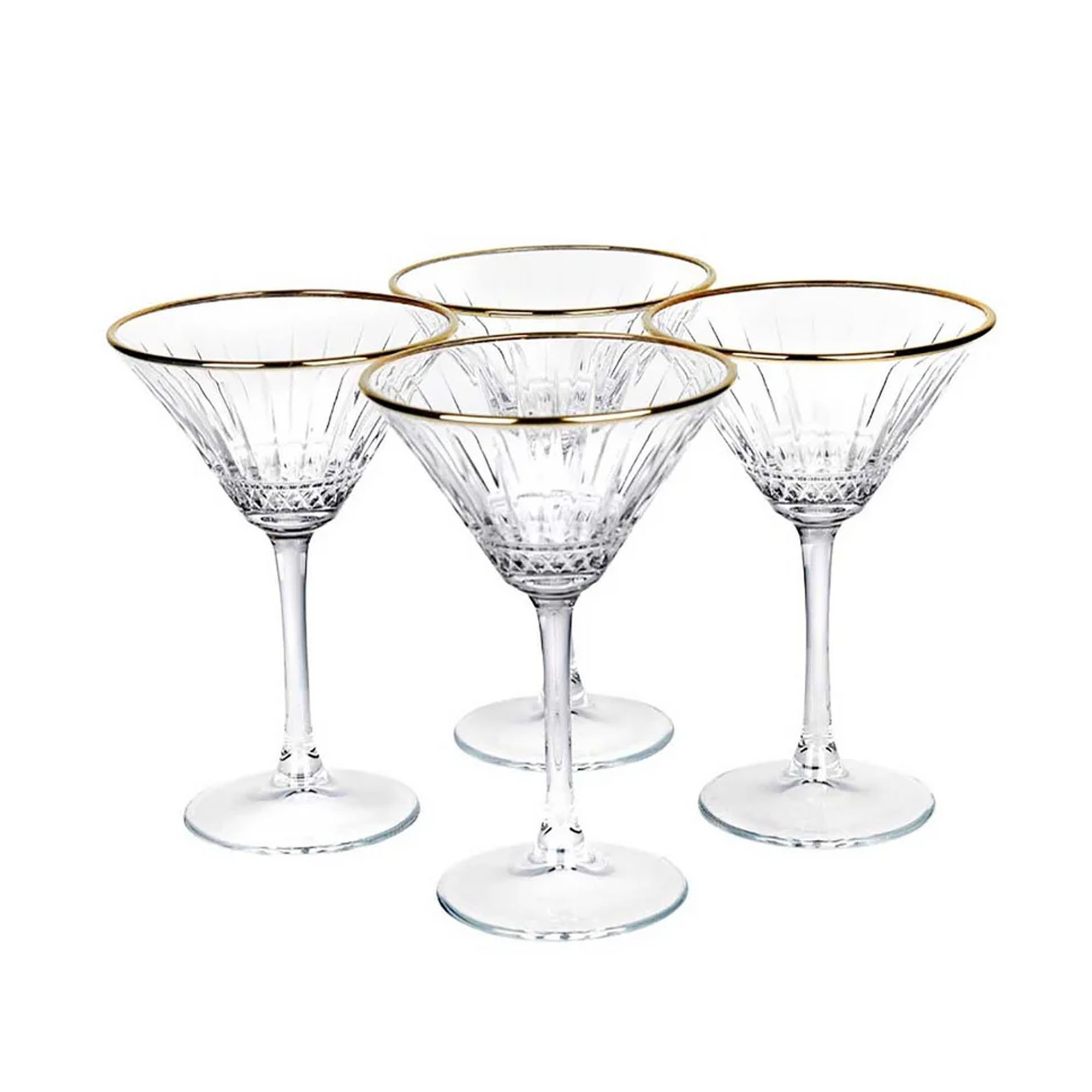 Set x4 Copas Elysia Golden Touch Coctel PS-1200743-Transparente