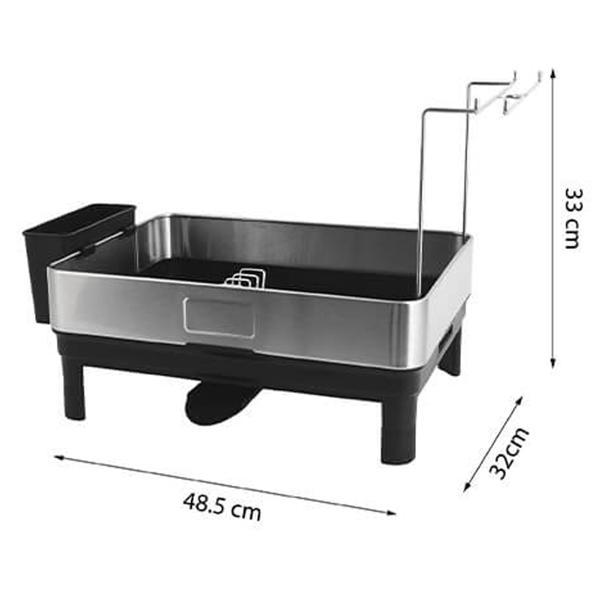 Escurridor Platos Acero Inox 48.5x32x33cm Rejiplas 38088 -Negro - Imagen 3