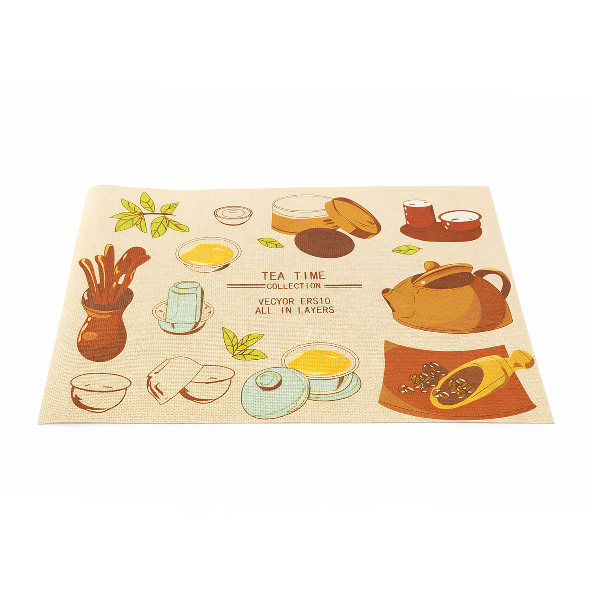 Set x4 Individuales En PVC JA240229-Multicolor