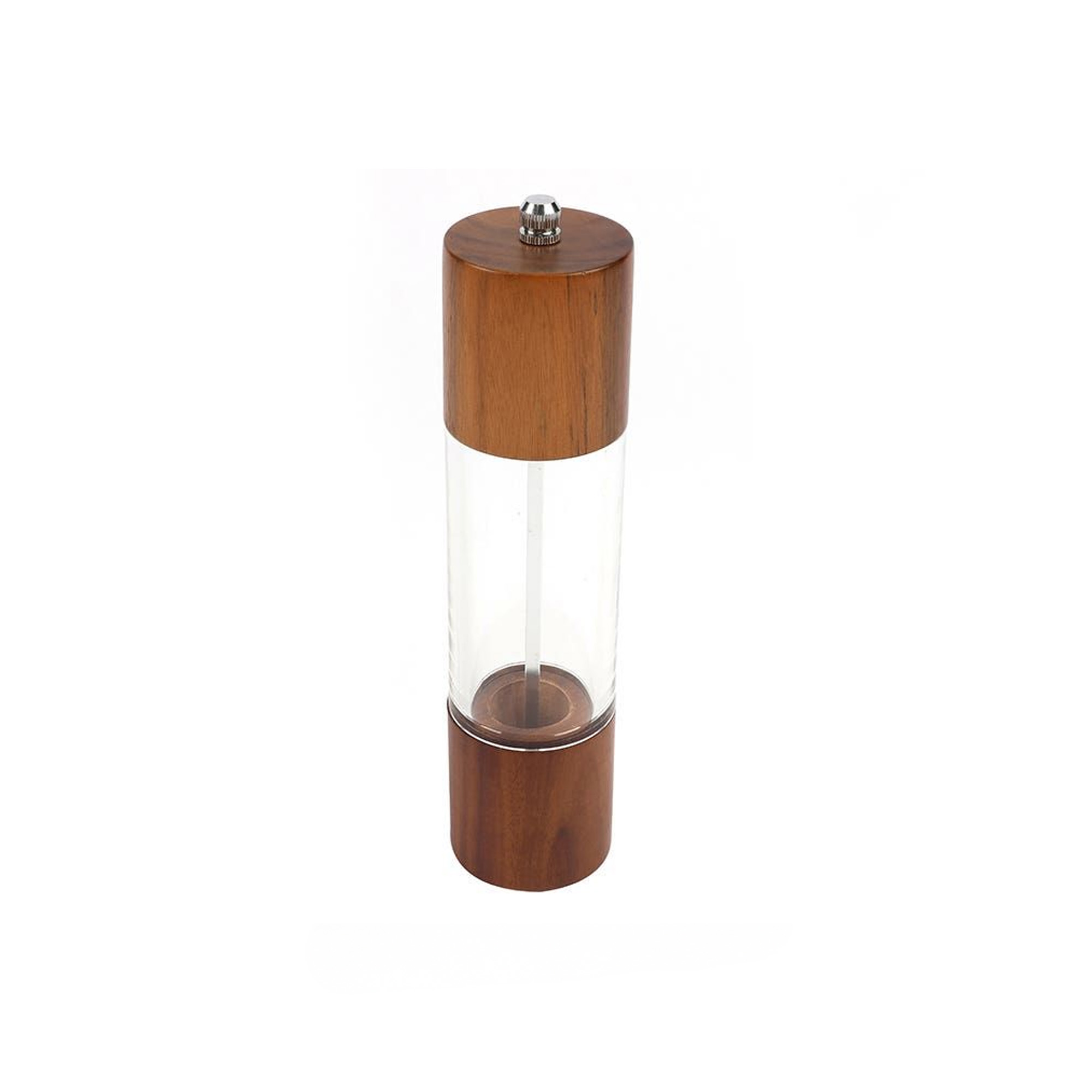 Pimentero Manual En Madera y Vidrio 20 cm JA250494-Café