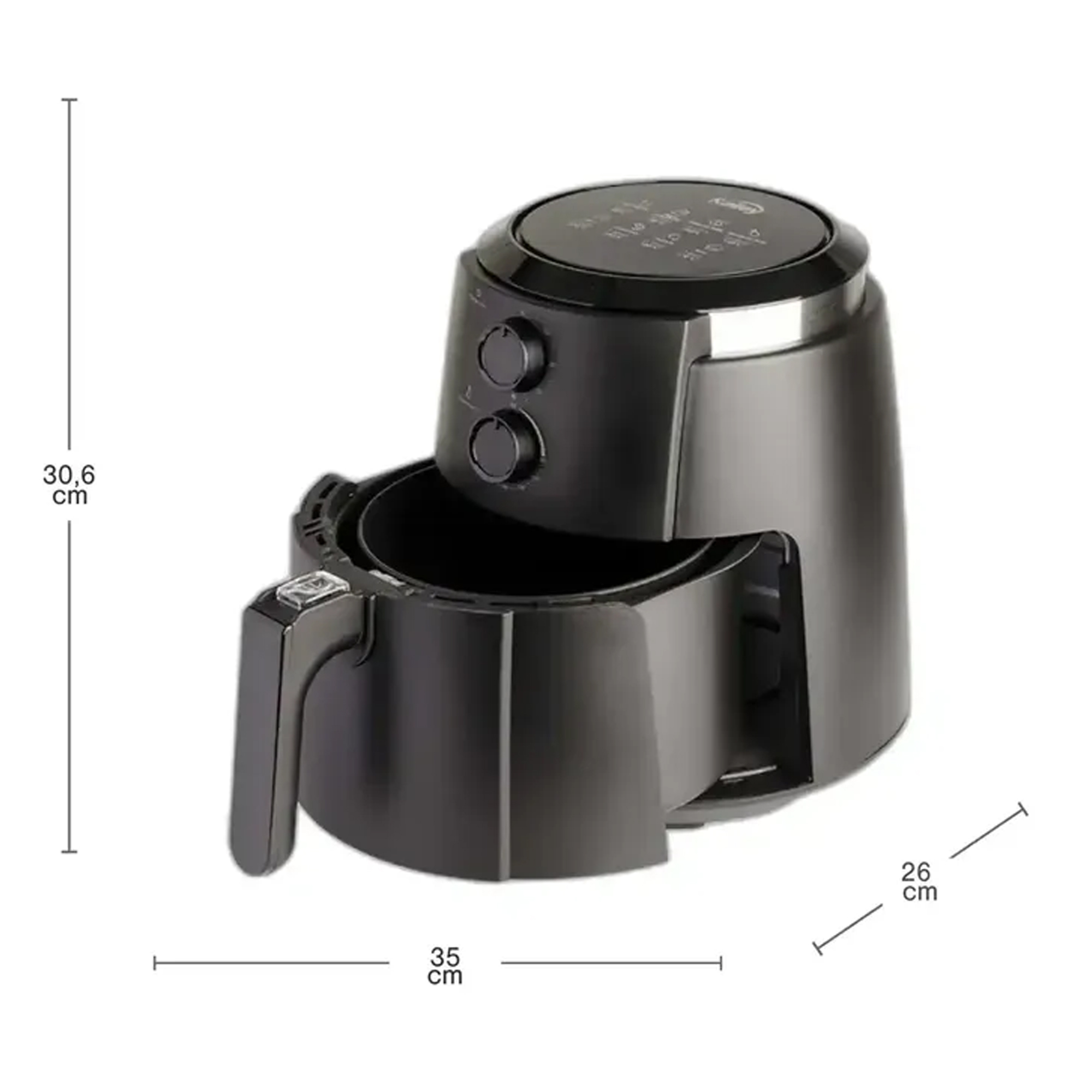 Freidora de Aire 3.5L 1500W Kallley KLMAF35 -Negra - Imagen 3
