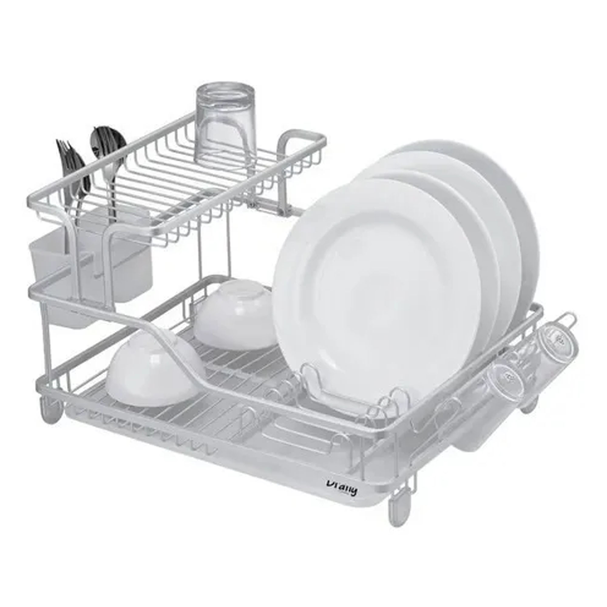 Escurridor Platos 2 Niveles MT0821-159 -Plateado