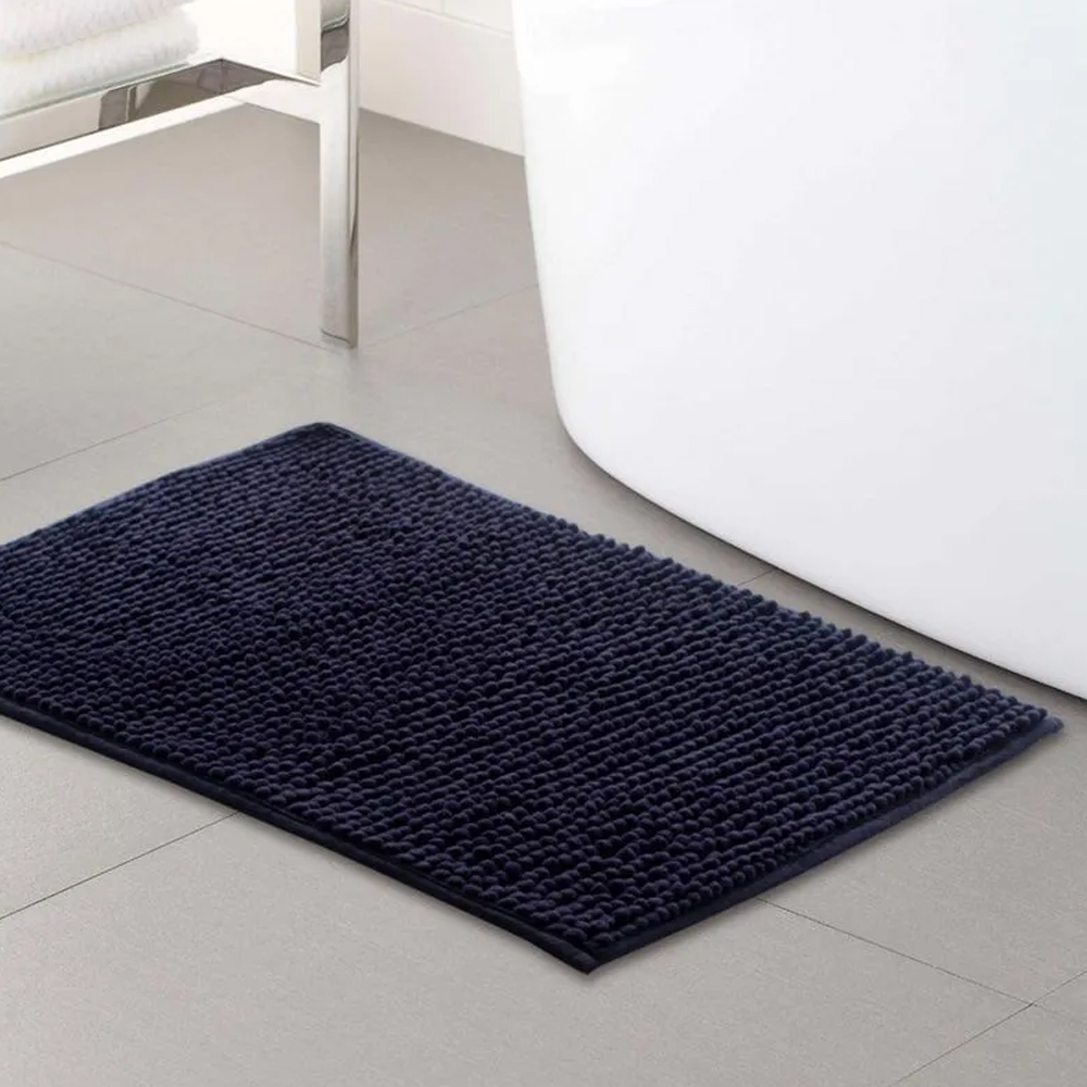 Tapete Para Baño 40x60Cm Shagy Silk -Azul - Imagen 2
