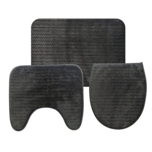 Set 3 Tapetes Baño Barú JBB045/1000-100 -Gris Oscuro