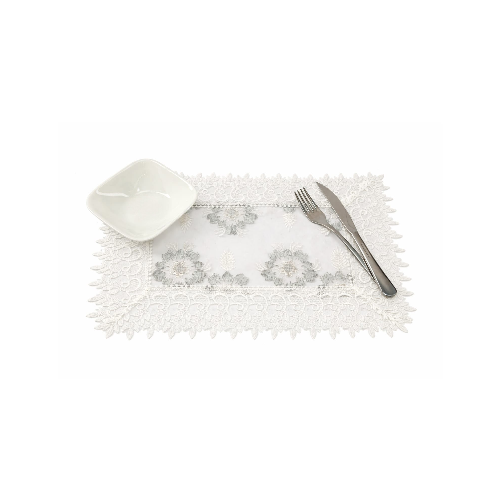 Camino De Mesa+Set De Individuales x6 Ref. 230101-Blanco