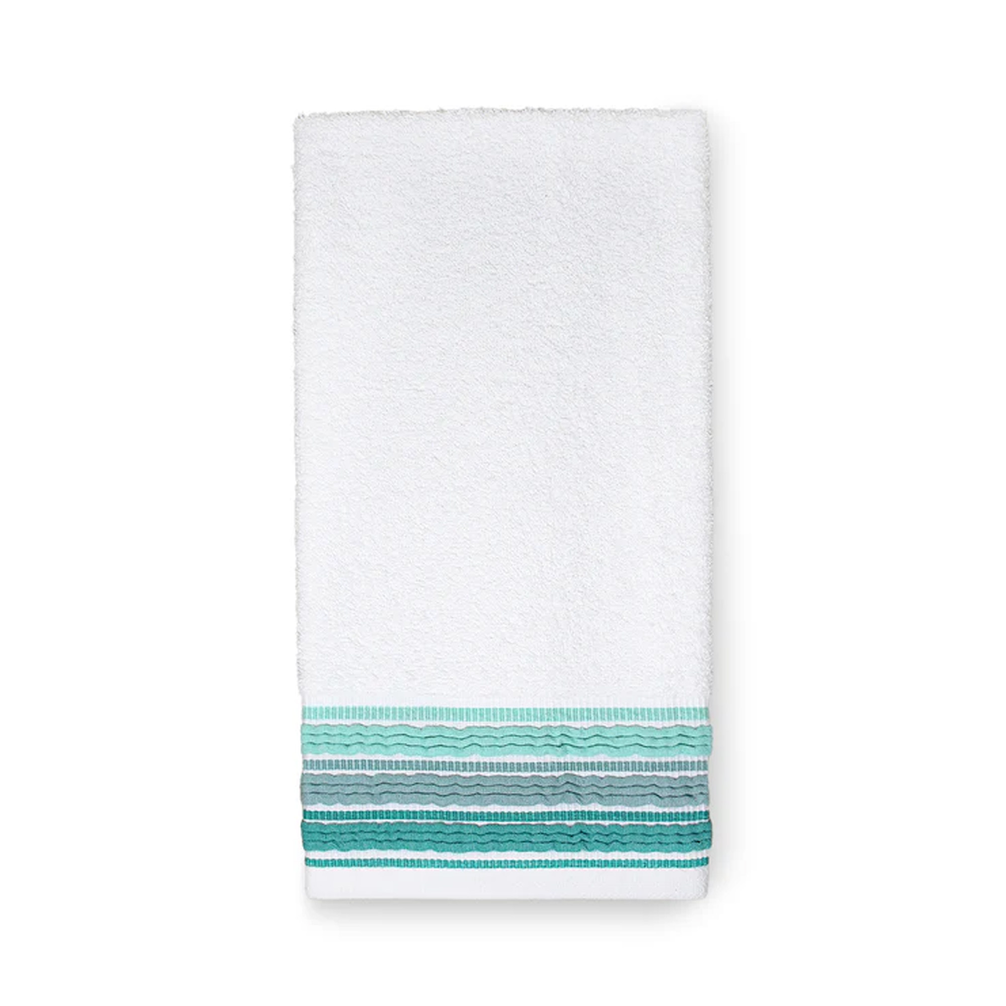 Toalla De Cuerpo 70x140Cm Cannon Ref:7416SUD-Blanca/Turquesa