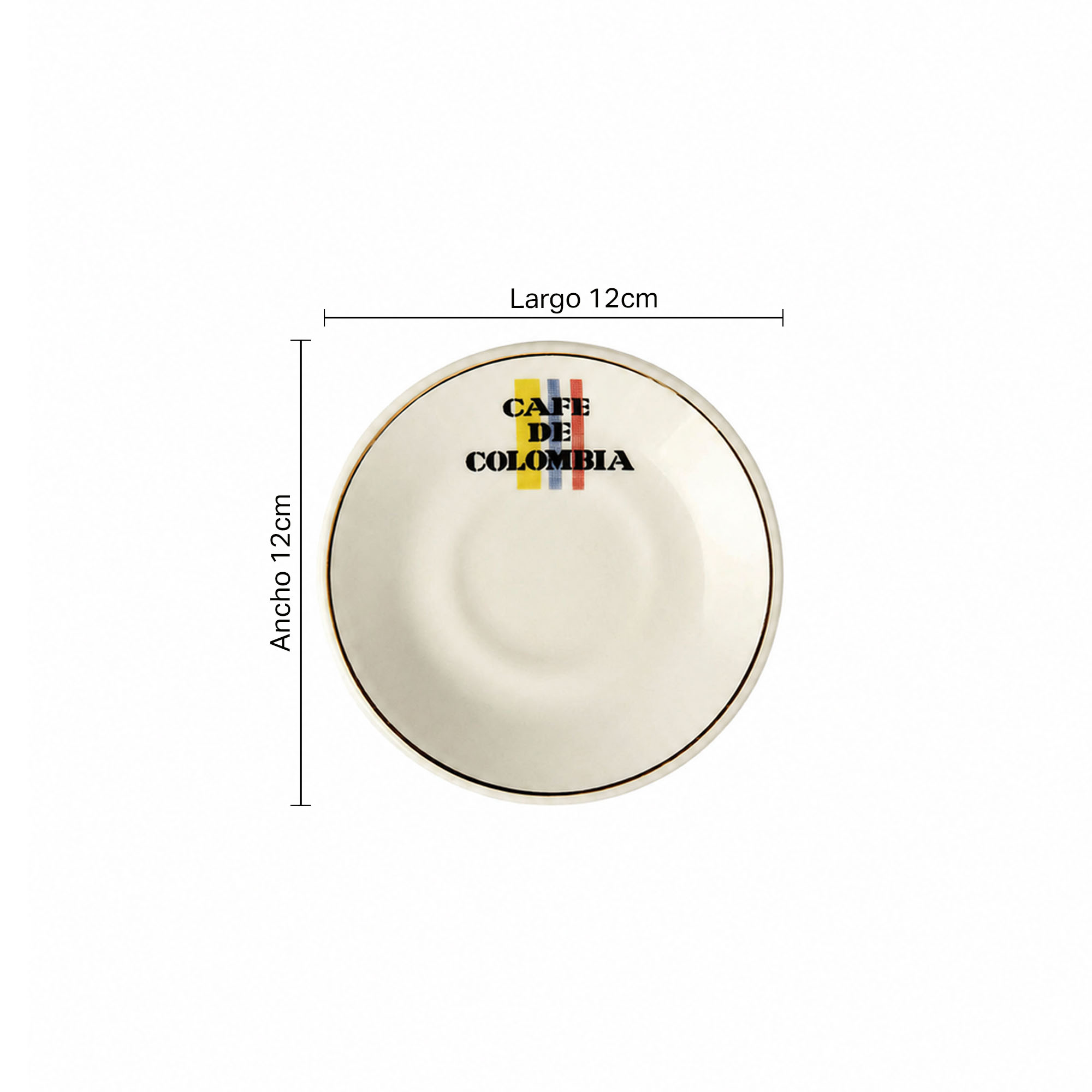 Plato Cafe De Colombia 12.5cm Corona PP1701600124 - Blanco - Imagen 4