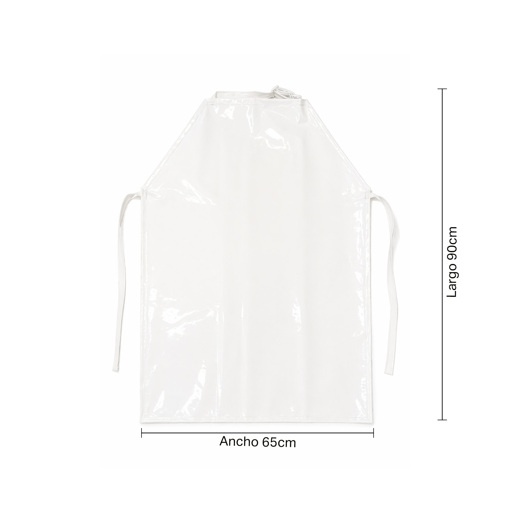 Delantal Industrial Impermeable En Pvc-Blanco - Imagen 3