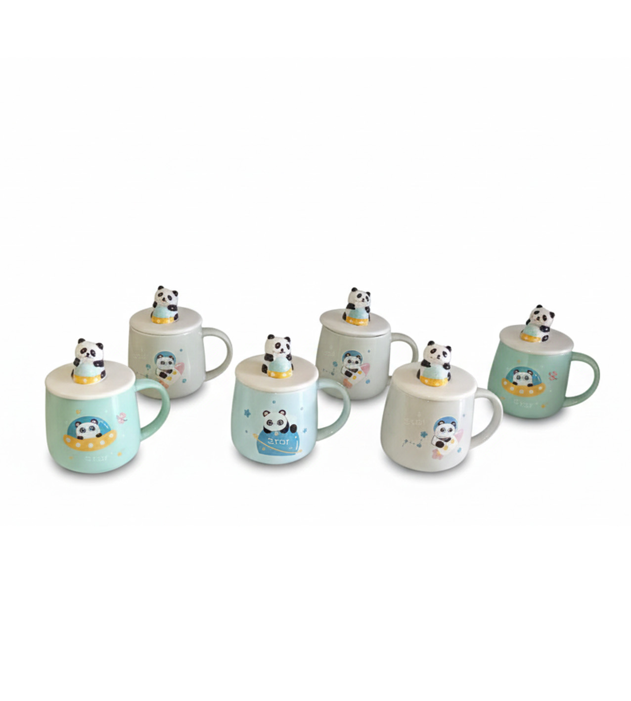 Mug Panda Con Tapa Y Cuchara Y342 Muran-Colores surtidos - Imagen 3