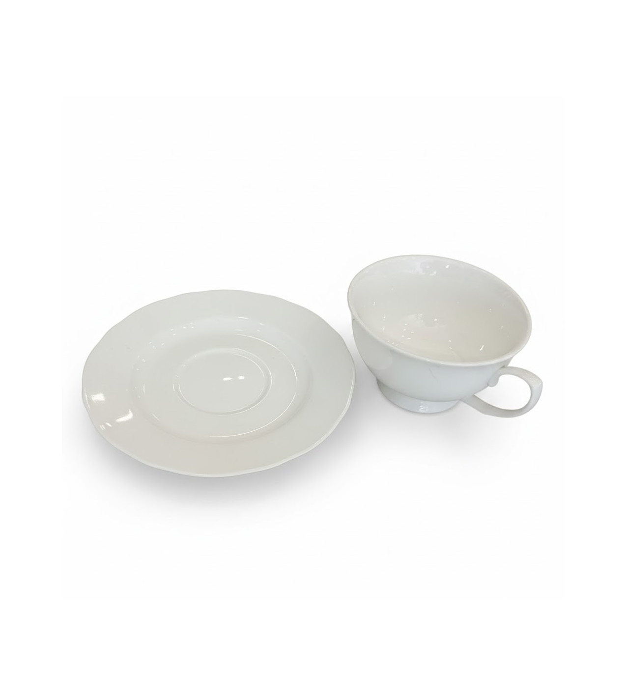Juego X6 Tazas Con Plato en Porcelana 609T Muran -Blanco - Imagen 2
