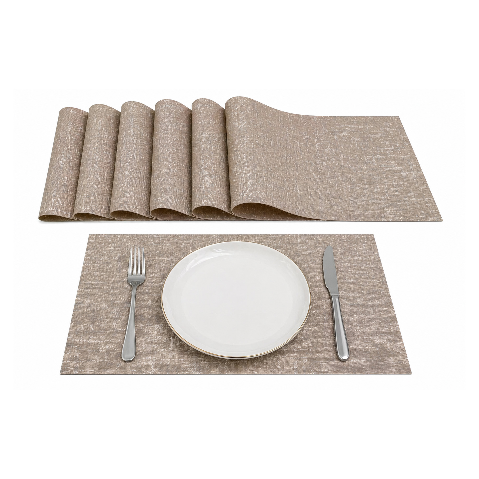 Set x6 Individuales Decorativos Dihour Placemat 2113-Cafe