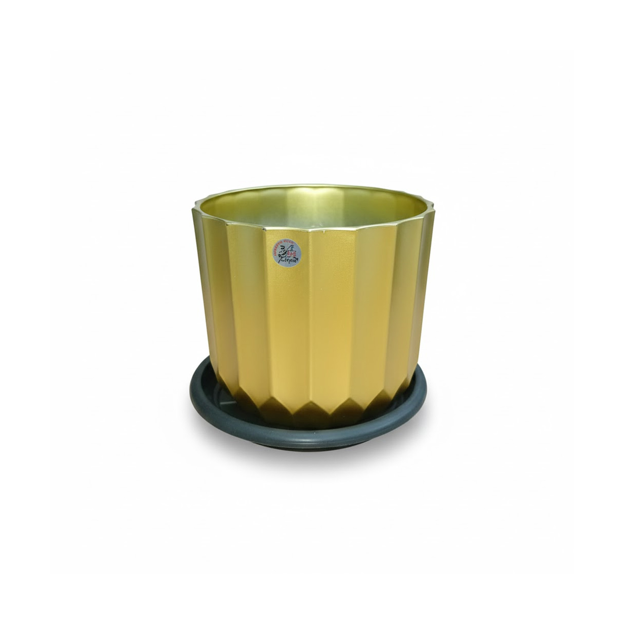 Portamatera en PVC Pequeña Con Base 7913 Muran - Dorada