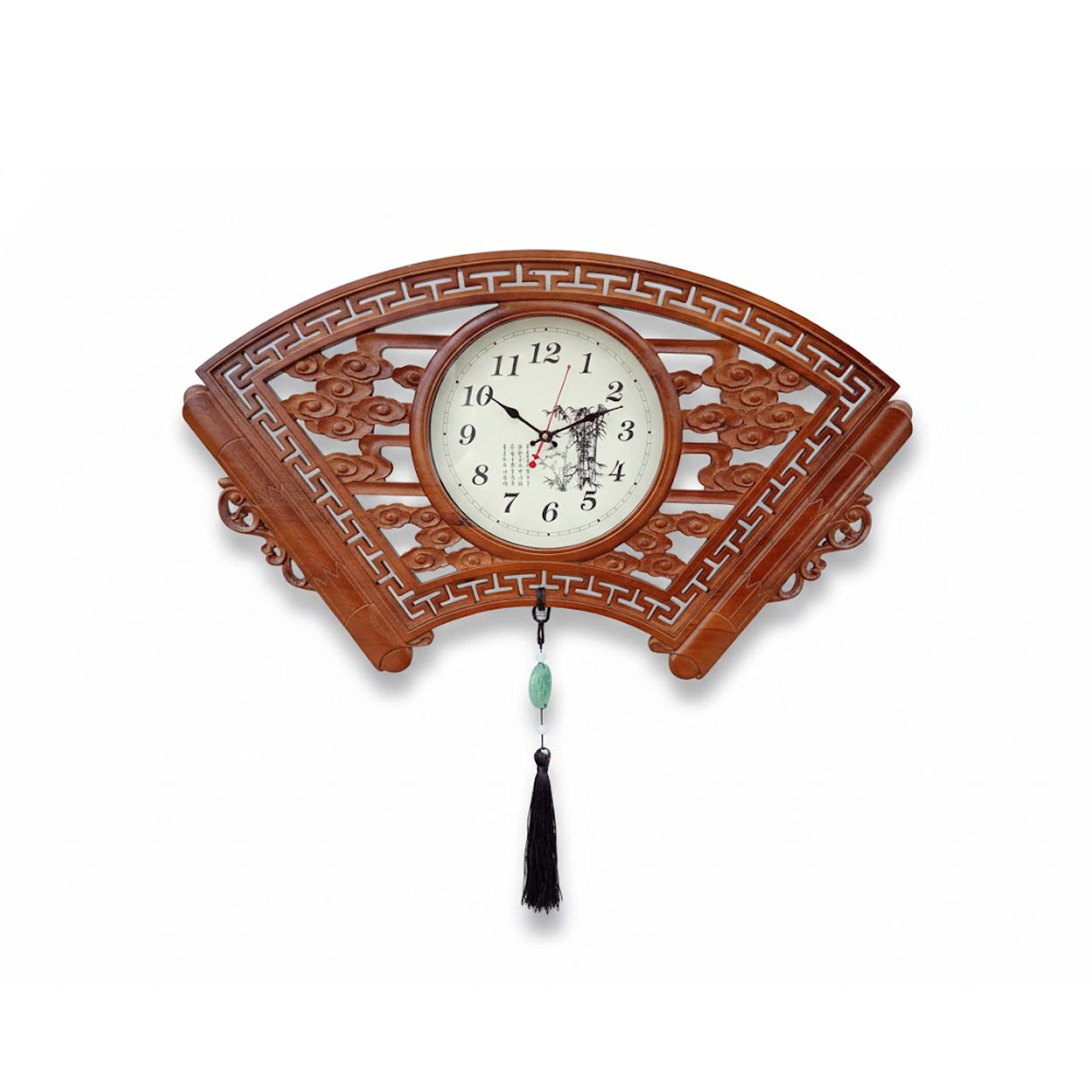 Reloj De Pared Diseño Abanico Oriental G-3 Muran - Marron