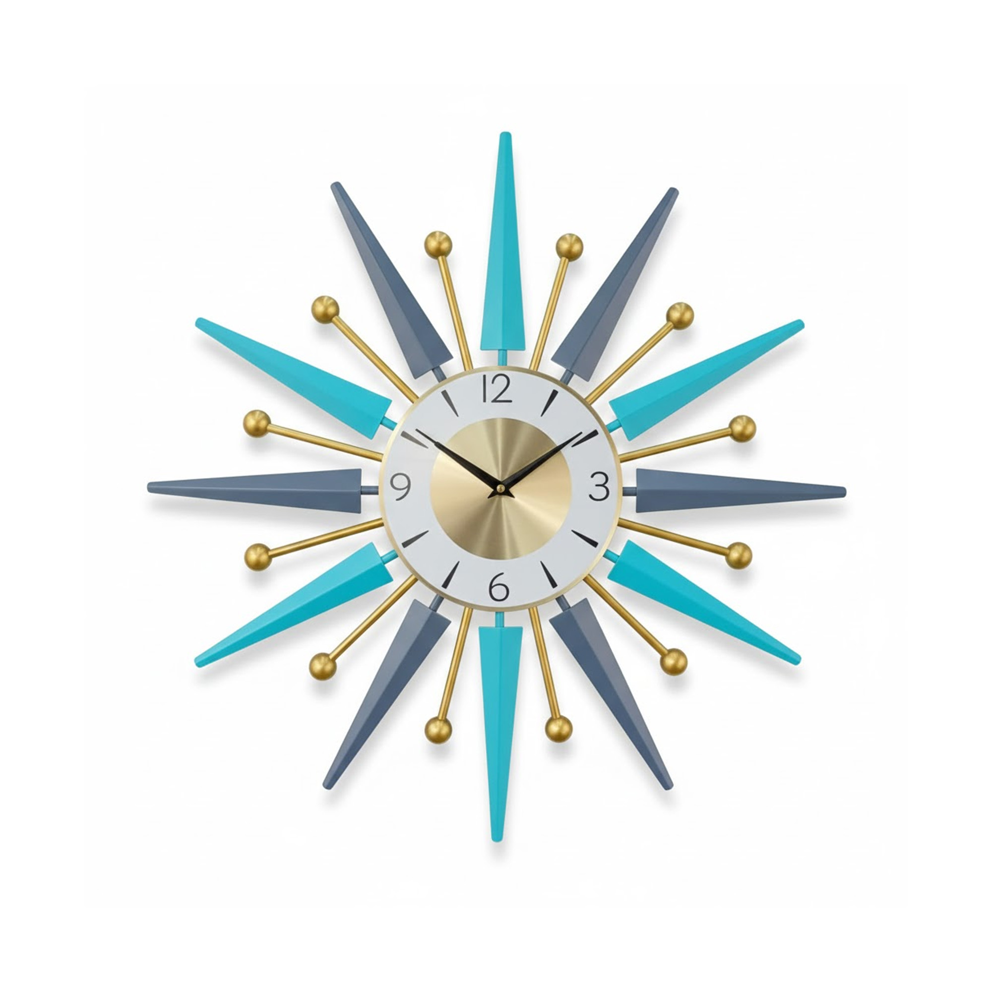 Reloj De Pared  Moderno Diseño Sol 1938B Muran Multicolor