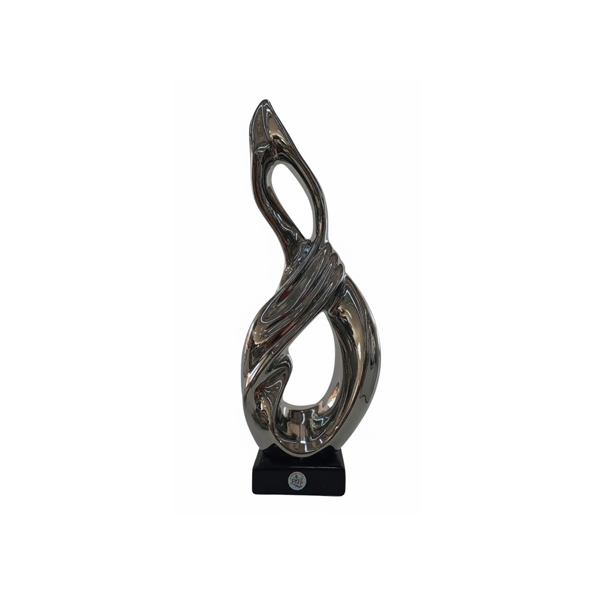 Figura Abstracta Moderna 2054 Muran - Plateada