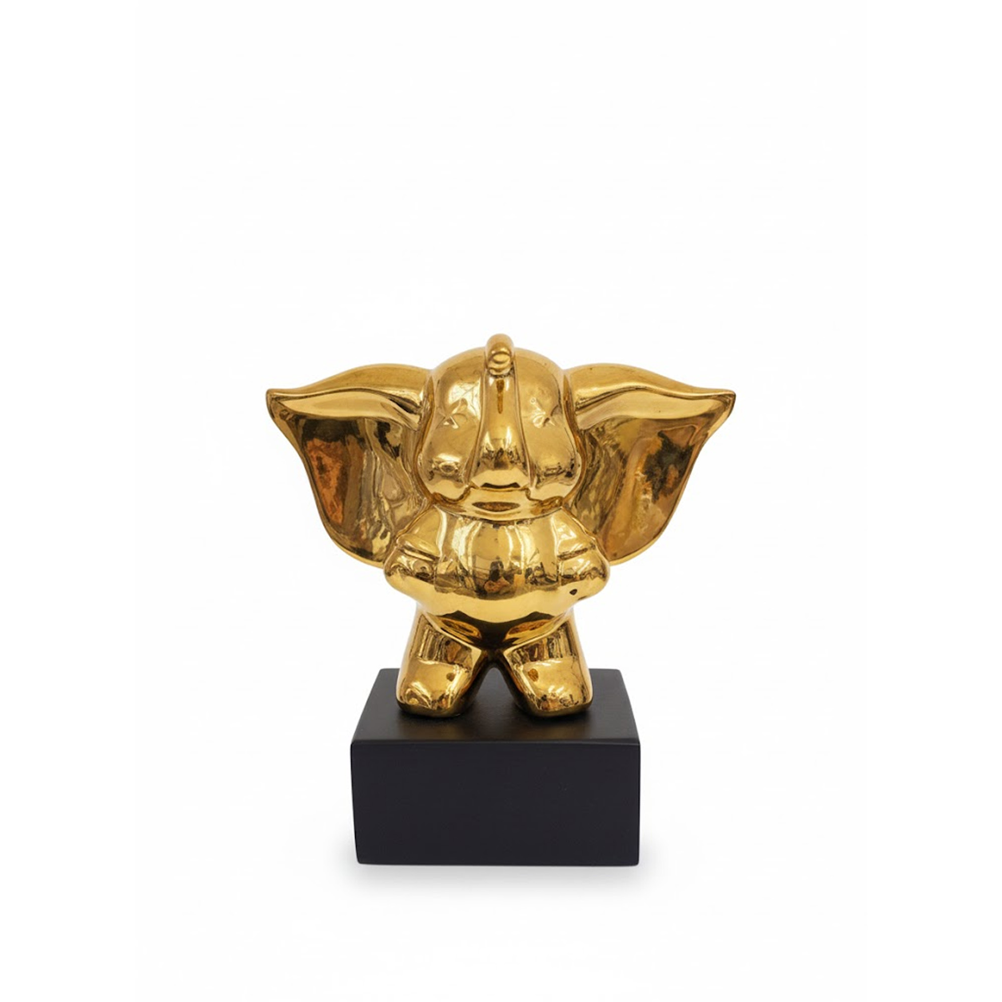 Elefante Orejón Decorativo 2063/692 Muran -Dorado Y Plata