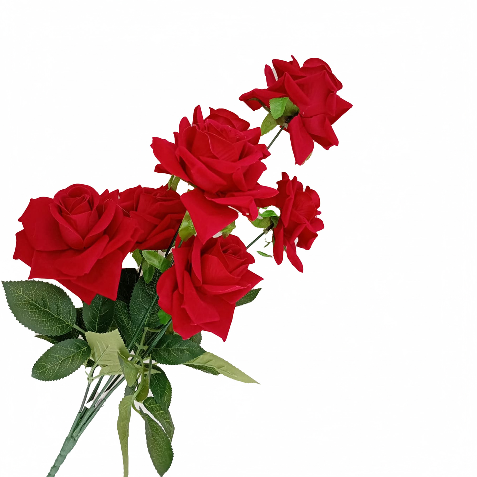 Ramo De Rosas Artificiales  60cm 23723 - Rojas