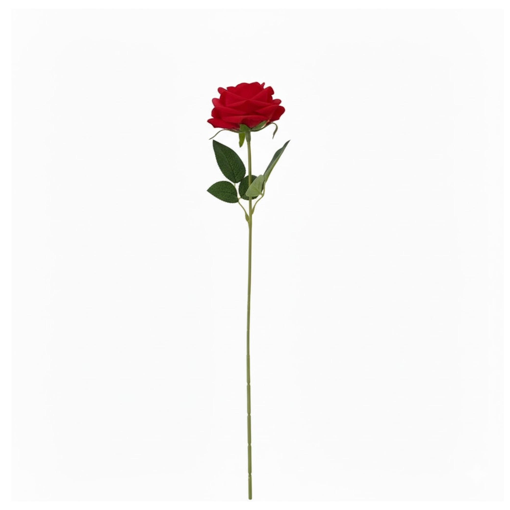 Boton De Rosas Artificiales 23724- Blanco Rojo y Eucalipto