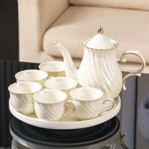 Juego de Té  Porcelana Fina 8 Pzs Elegante Muran 0195-5