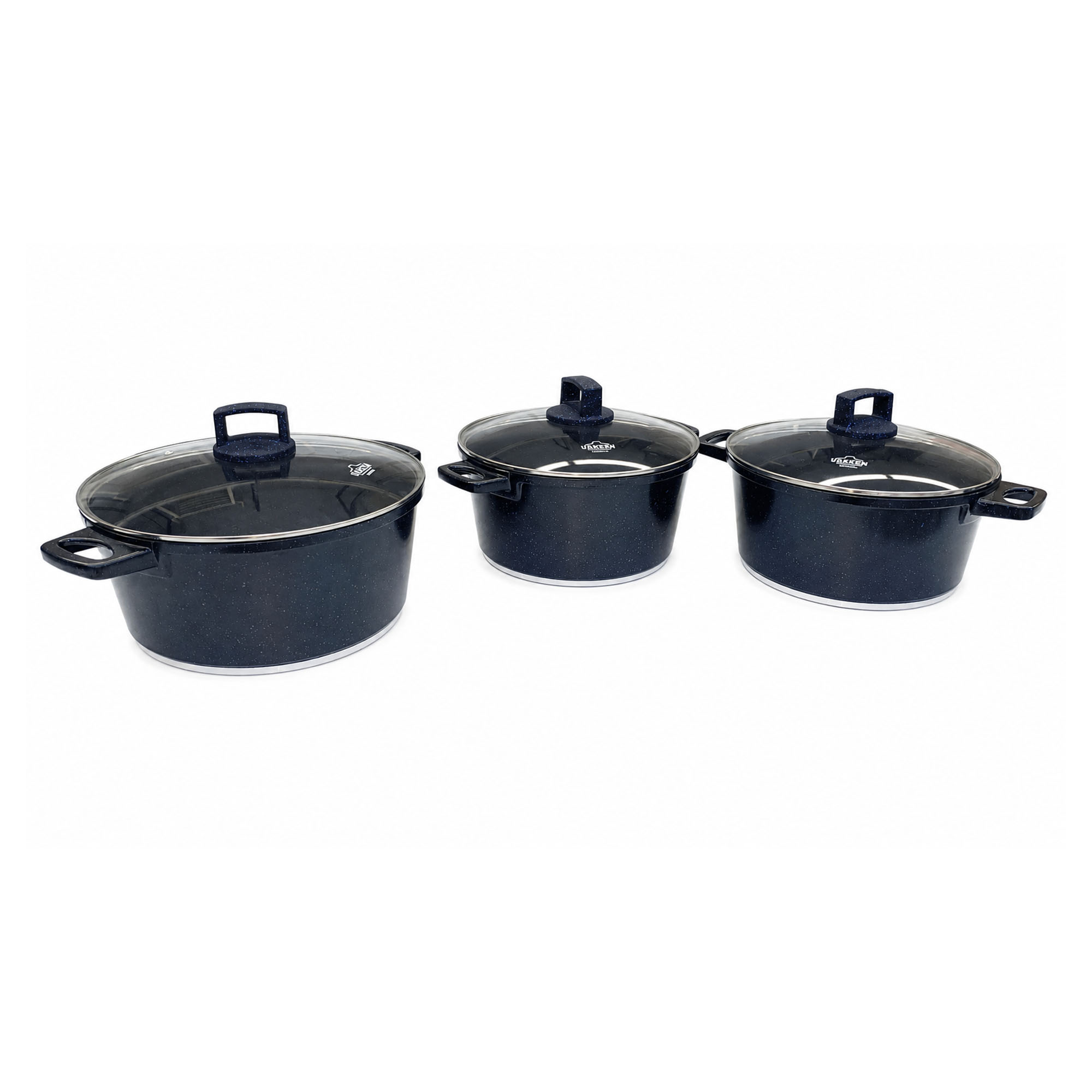 Batería De Ollas 6 Pzs Aluminio Fundido Uakeen VK-355-Azul