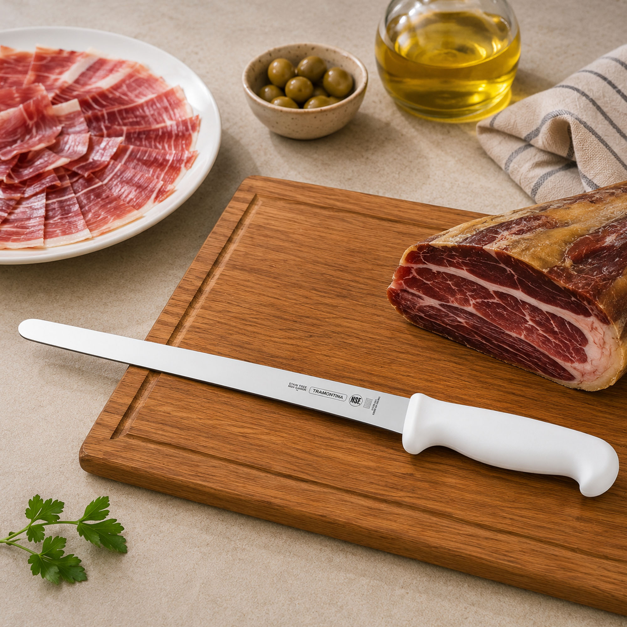 Cuchillo Jamonero 12” Profesional Tramontina 24628/182-Blanco - Imagen 2