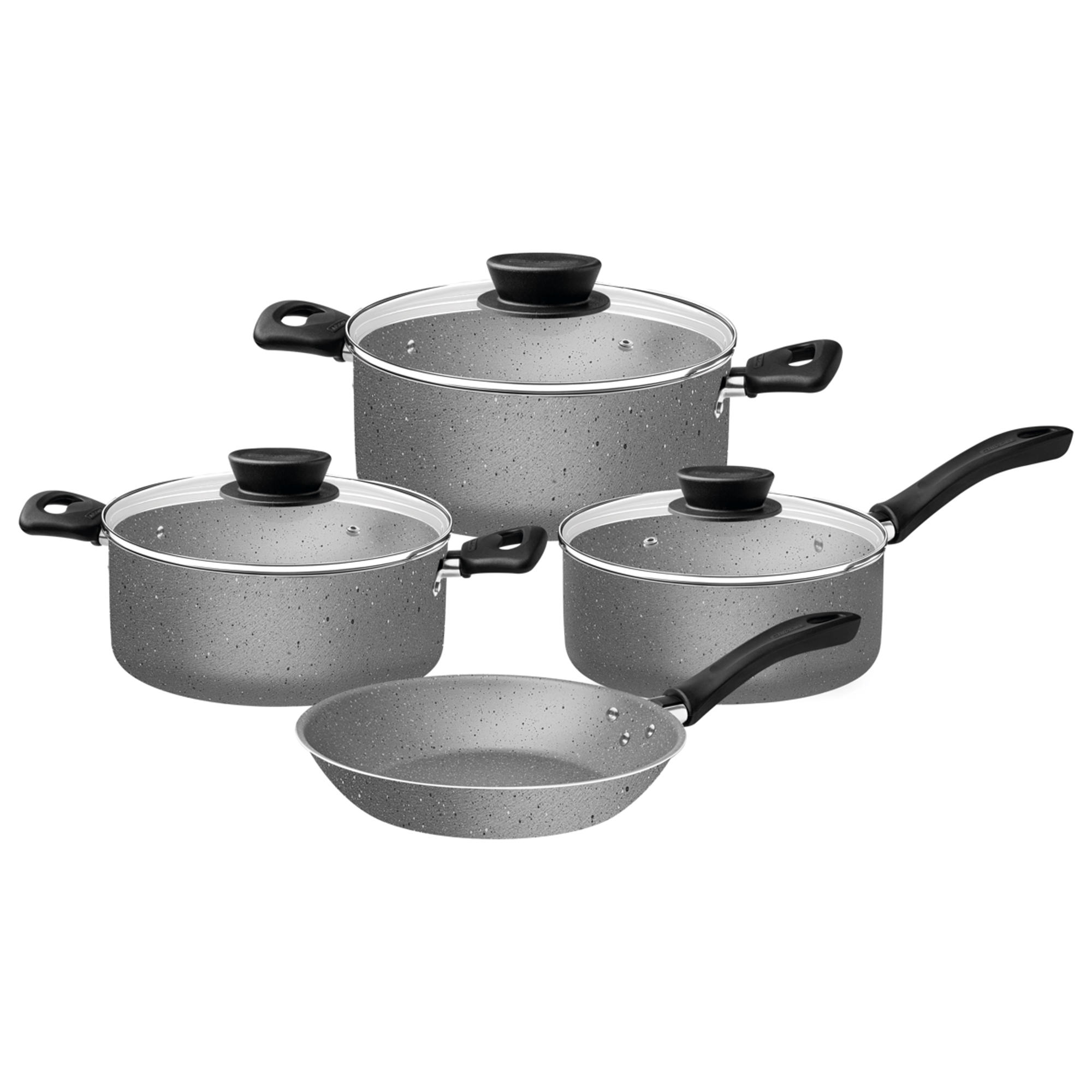 Batería de Cocina Linz 7 Pzas Tramontina 27899/425 -Gris
