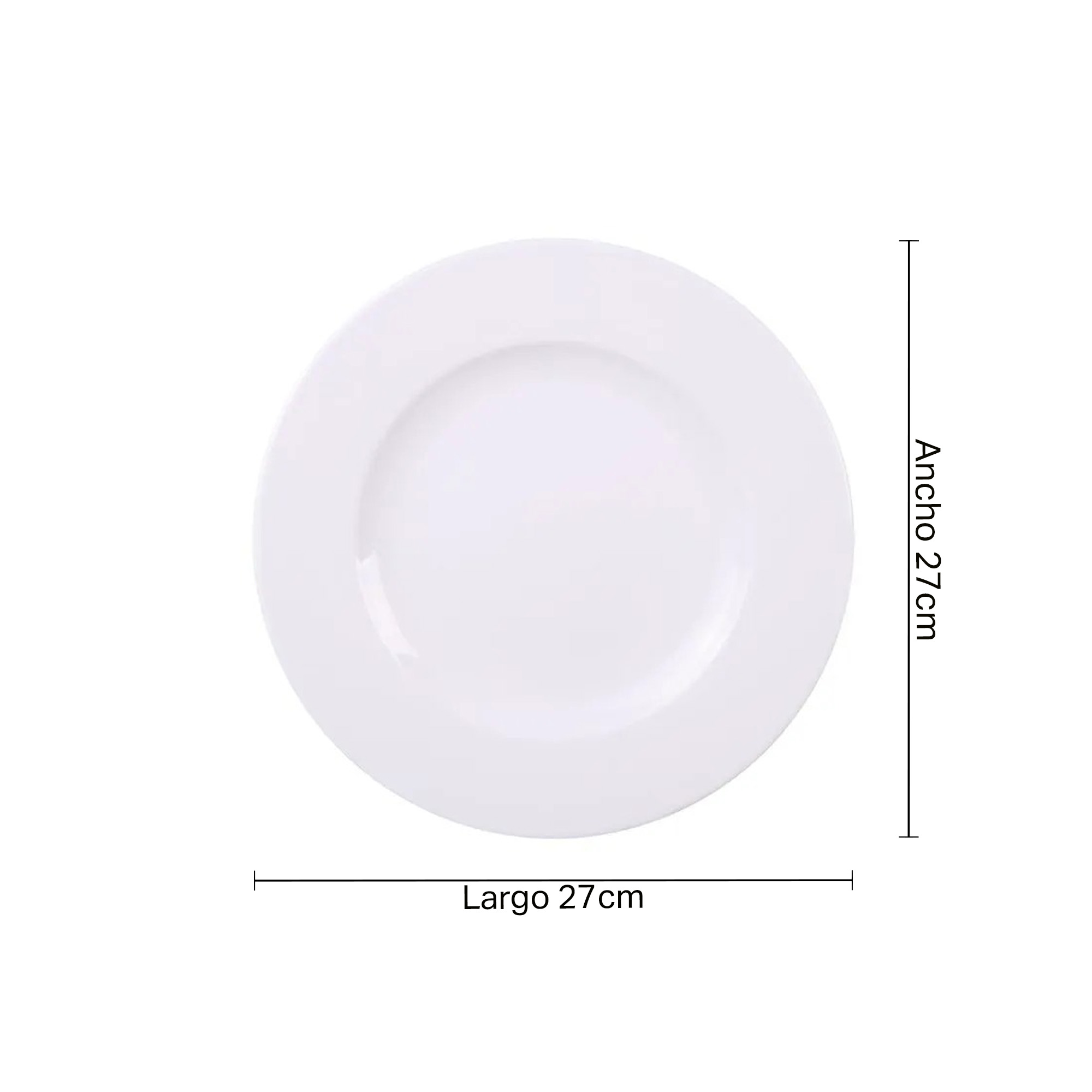 Plato Raso en Porcelana 27 CM HS Elena-Tramontina - Blanco - Imagen 3