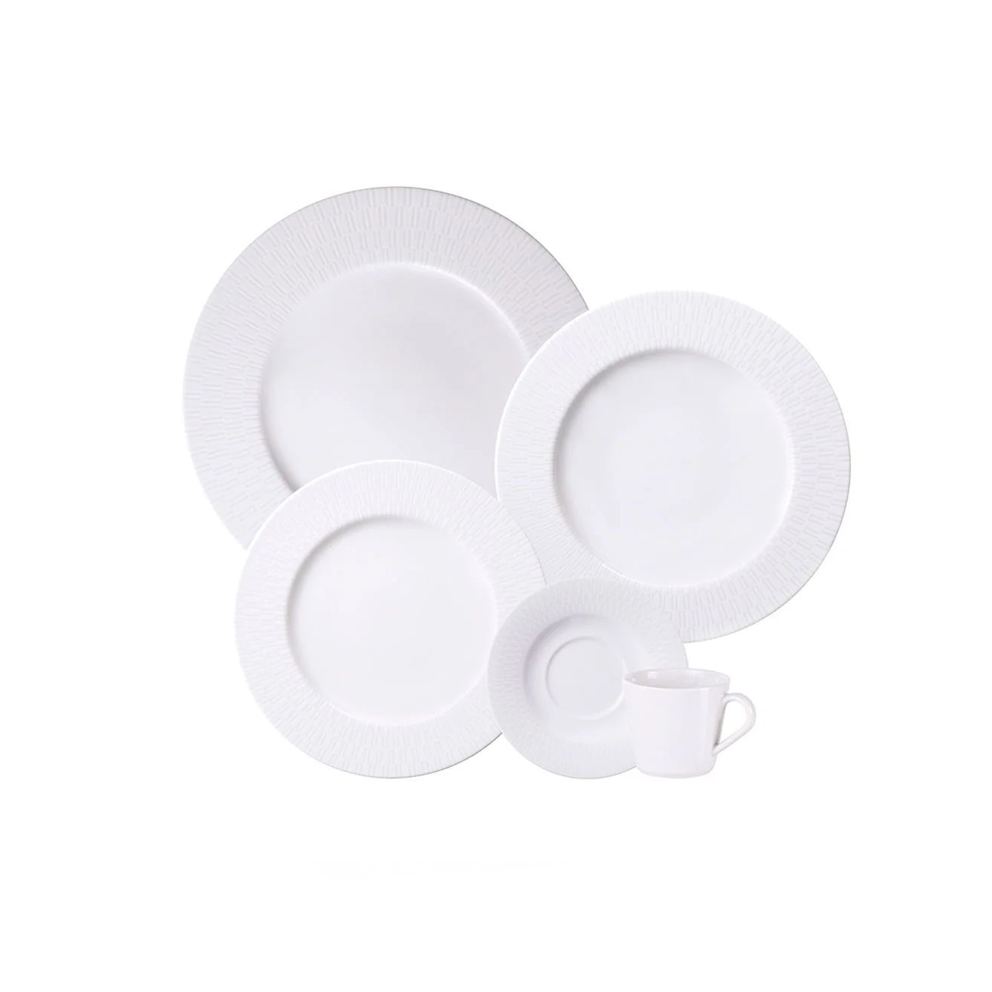 Vajilla Santorini En Porcelana 20 Piezas Tramontina - Blanca