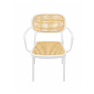 Silla Solea Cuadrada Con Brazos Maruplas HO0112556-Blanco