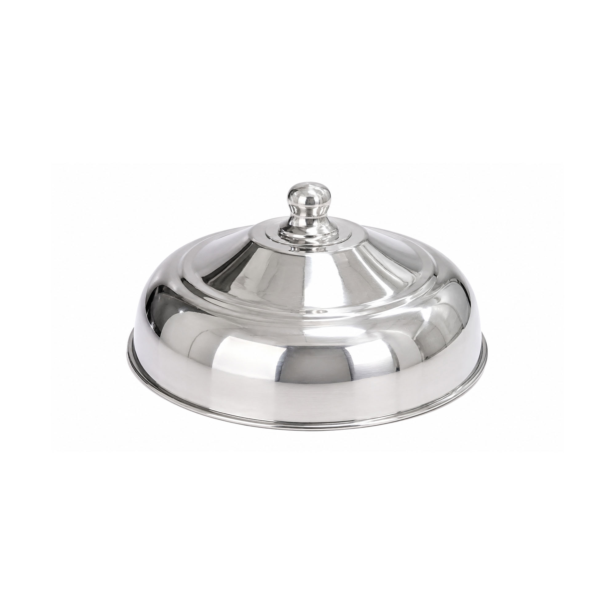 Tapa Para Platos De 25cm En Acero Inoxidable-Plateado