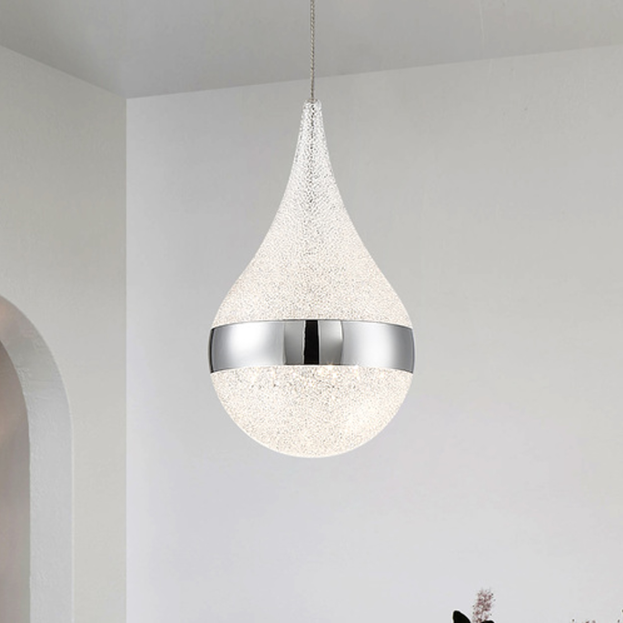 Lámpara LED Colgante Gota 1 Luz, 3 Tonos Dixton LT08609 -Blanco - Imagen 2